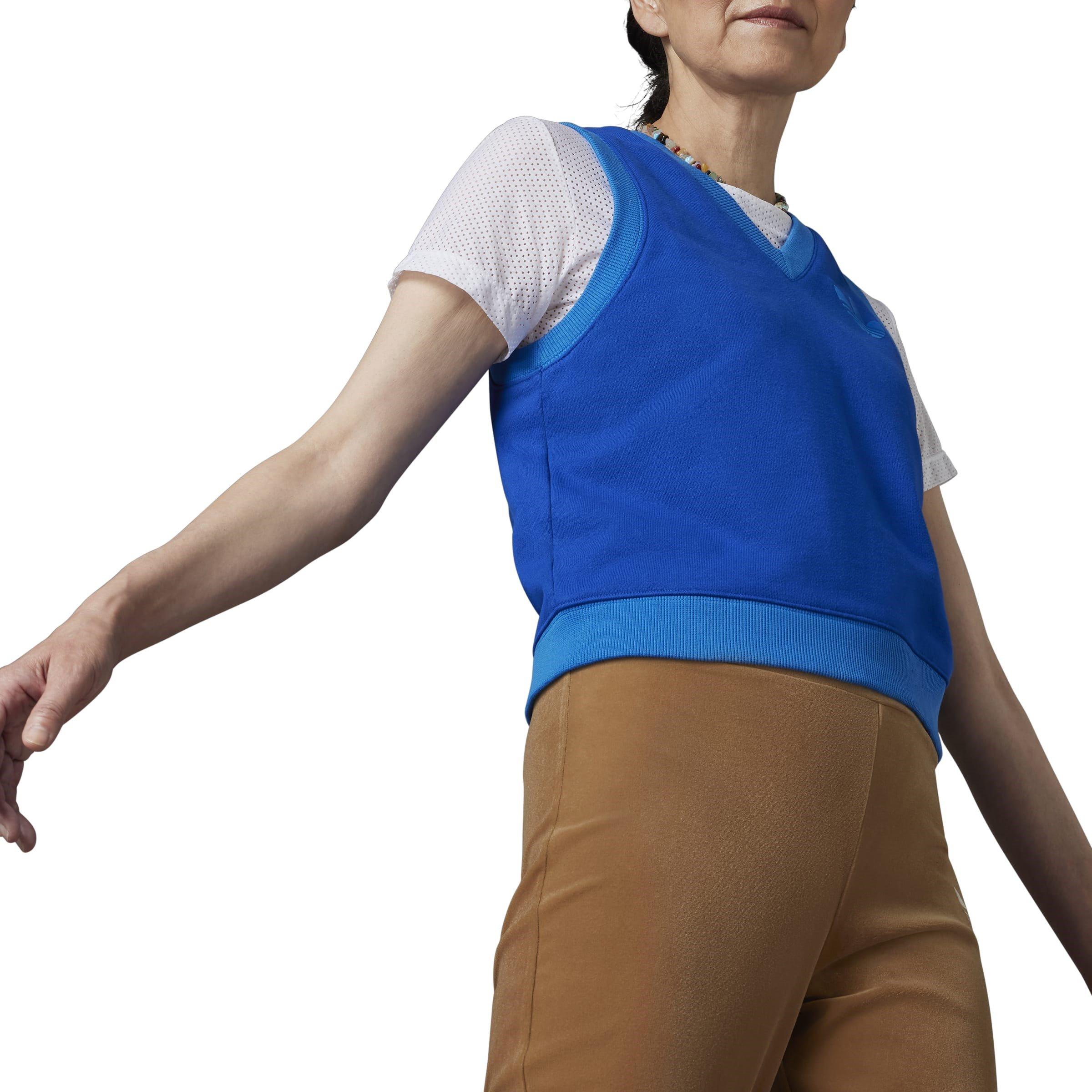 Blue - adidas Originals - Adicolor 70s Sweater Vest Womens - 8