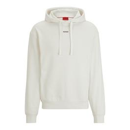 Hugo Logo Print Relaxed-Fit Hoodie
