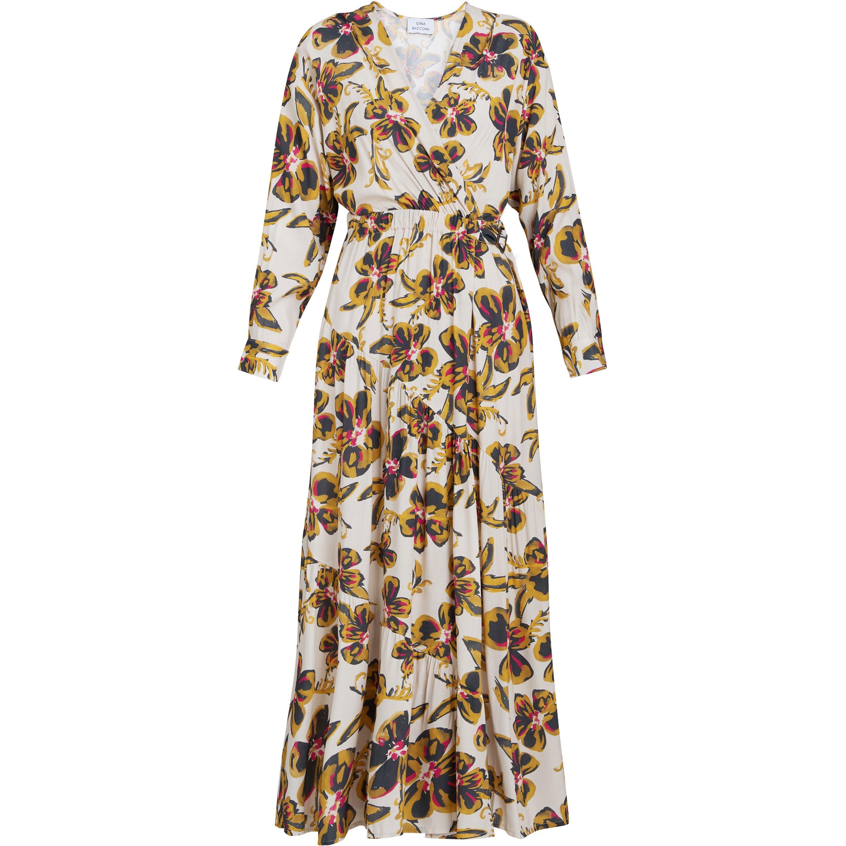 Gina Bacconi Women's Rosalee Belted Fit And Flare Dress - Beige Cream - L