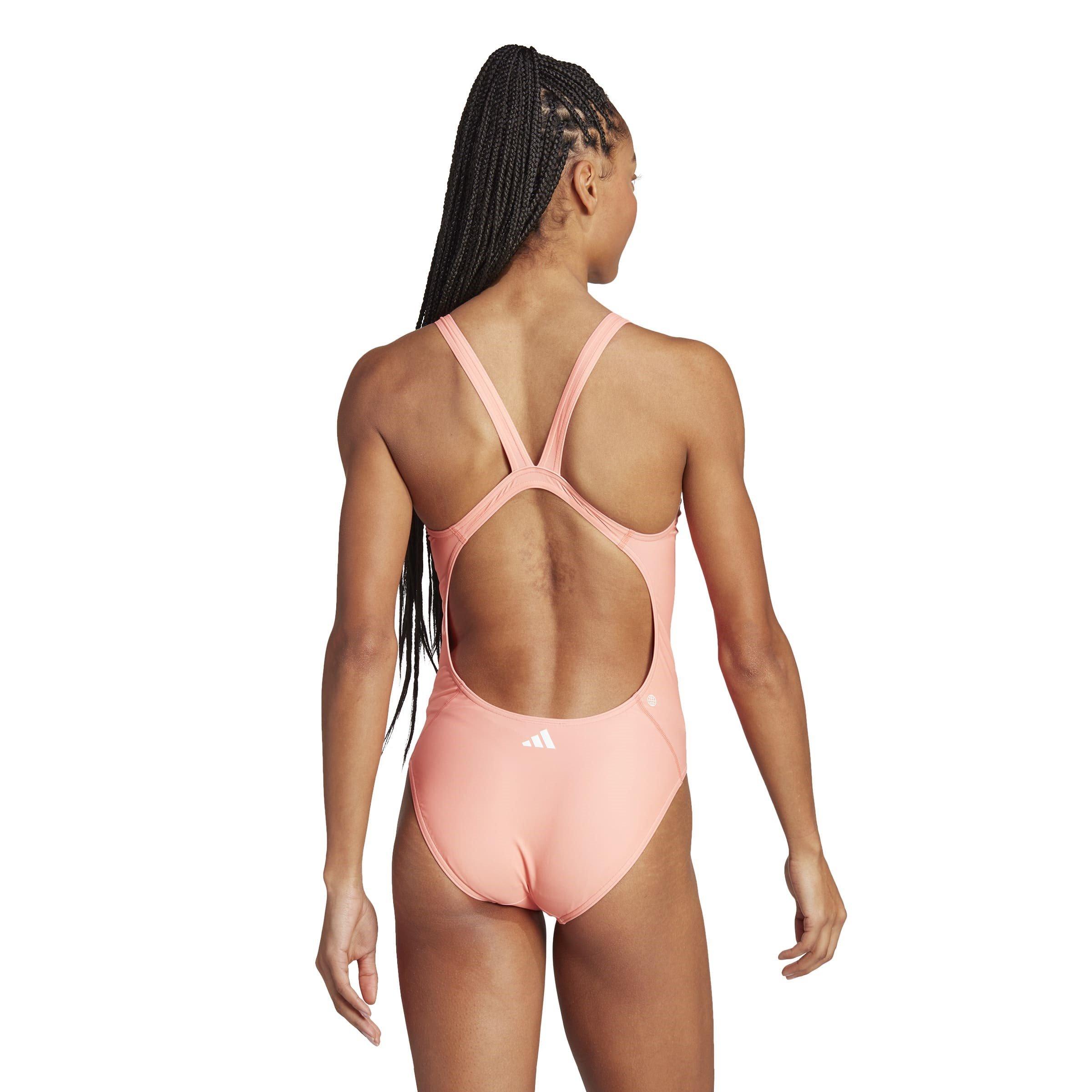 Koraljno/Plava/Bijela - adidas - Big Bars Swimsuit - 3