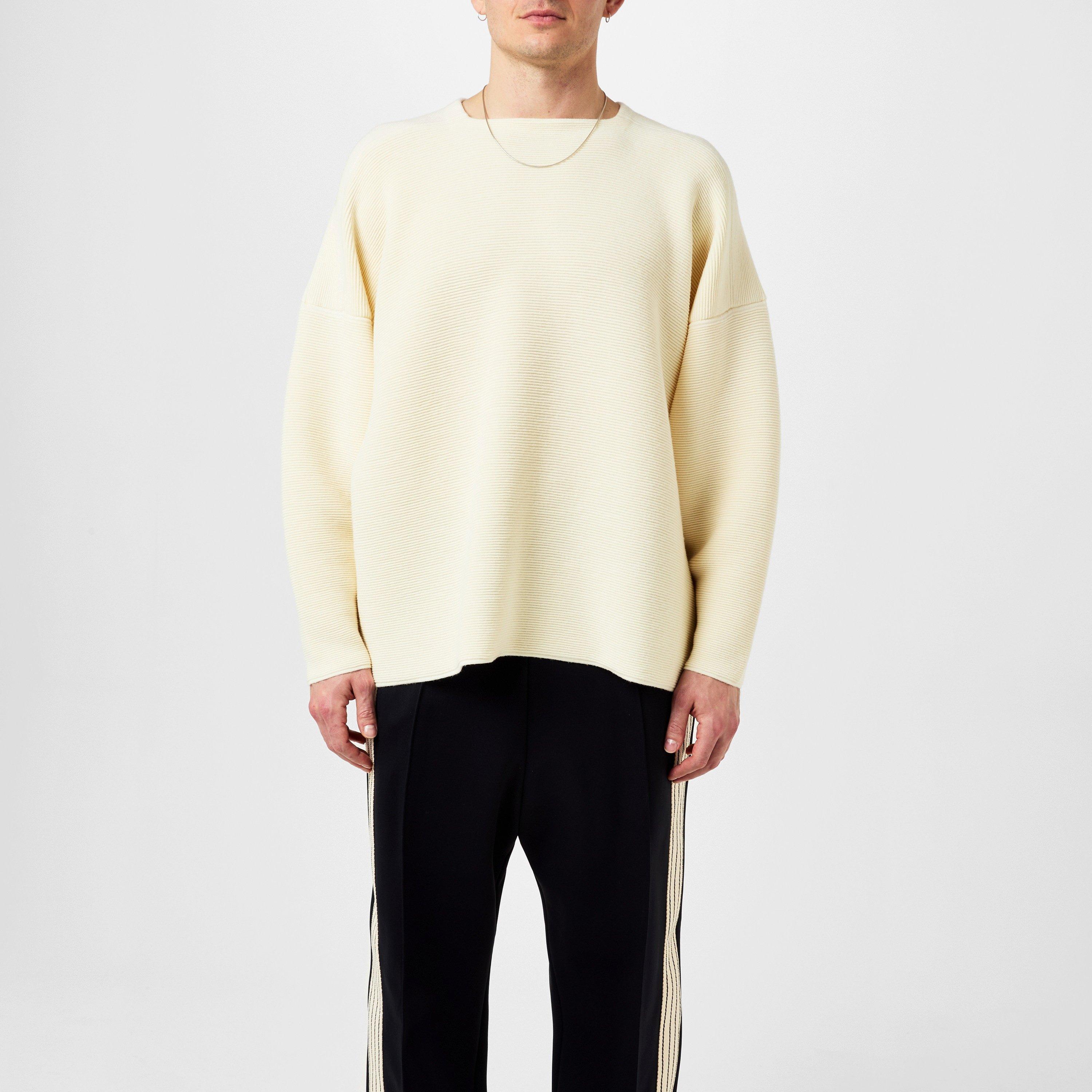 Cream - Fear Of God - Ottoman Wool Straight Neck Sweater - 1