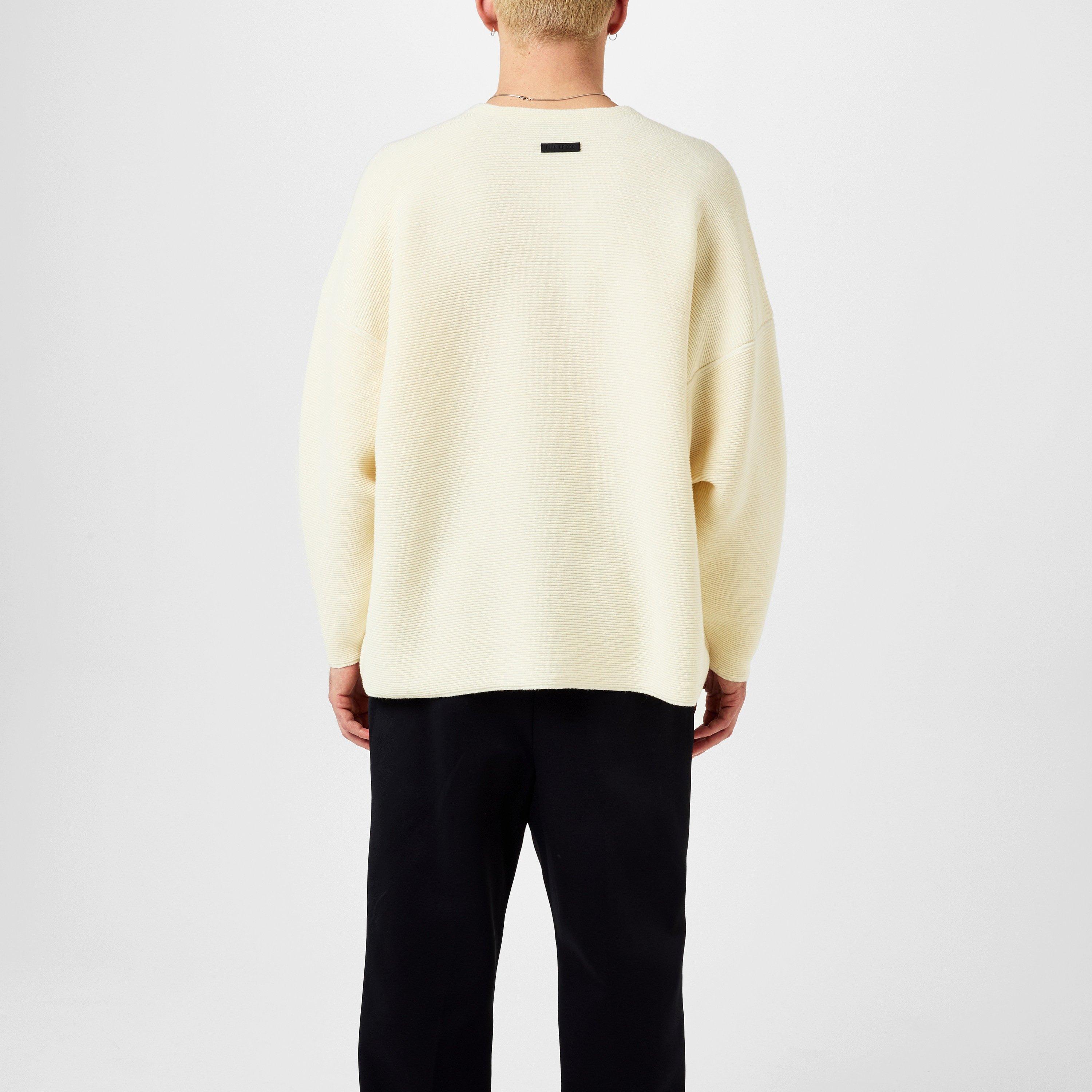 Cream - Fear Of God - Ottoman Wool Straight Neck Sweater - 3