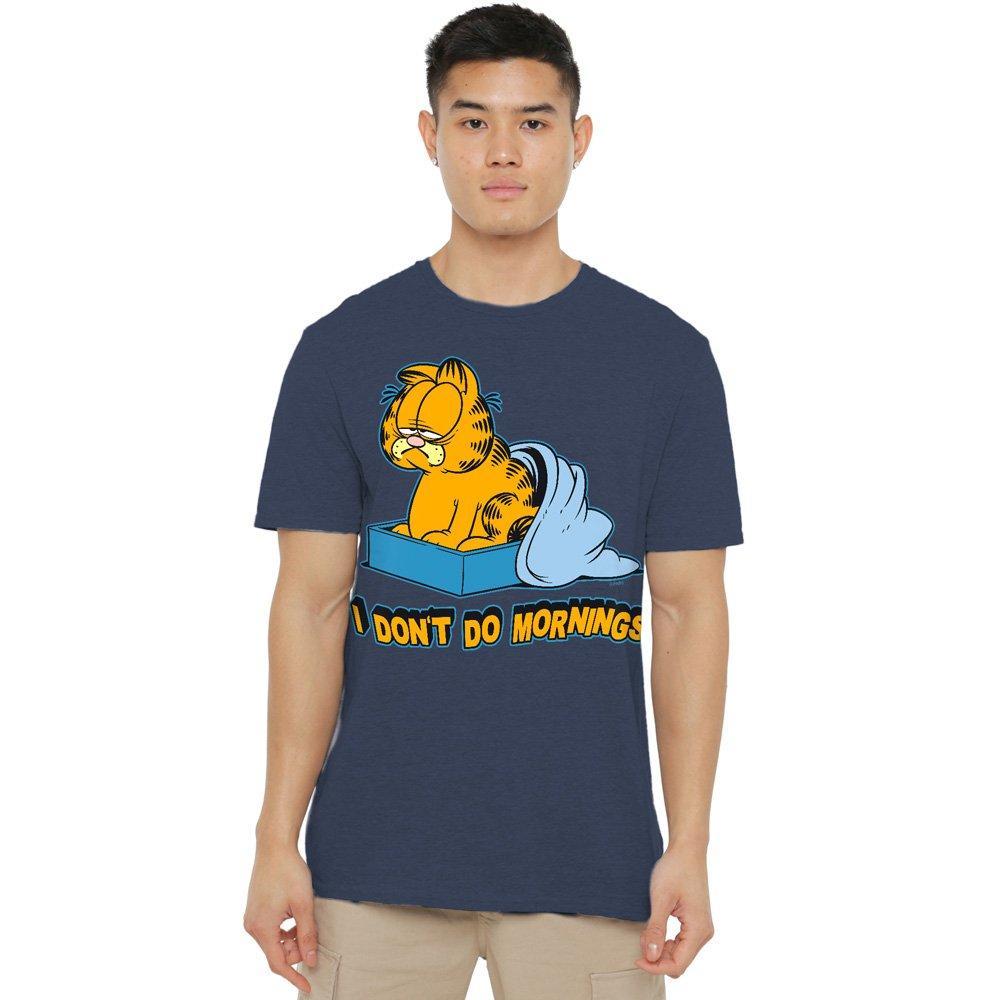 Navy - Garfield - Garfield I Dont Do Mornings T-Shirt Navy - 1
