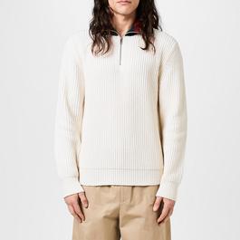 Gucci Knitted Quarter Zip Web Jumper