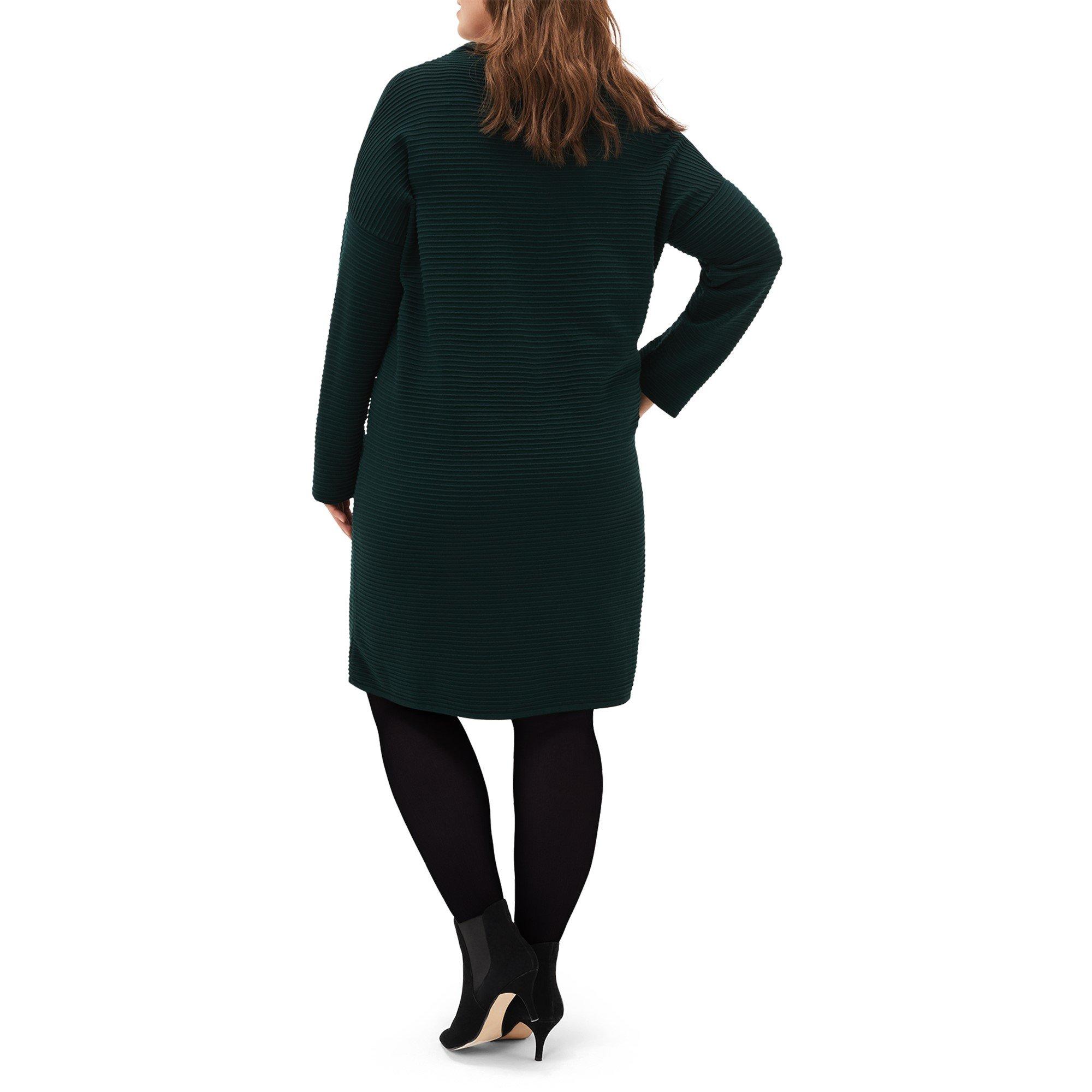 Forest Green - Phase Eight - Azera Plain Textured Knit Dress - 2