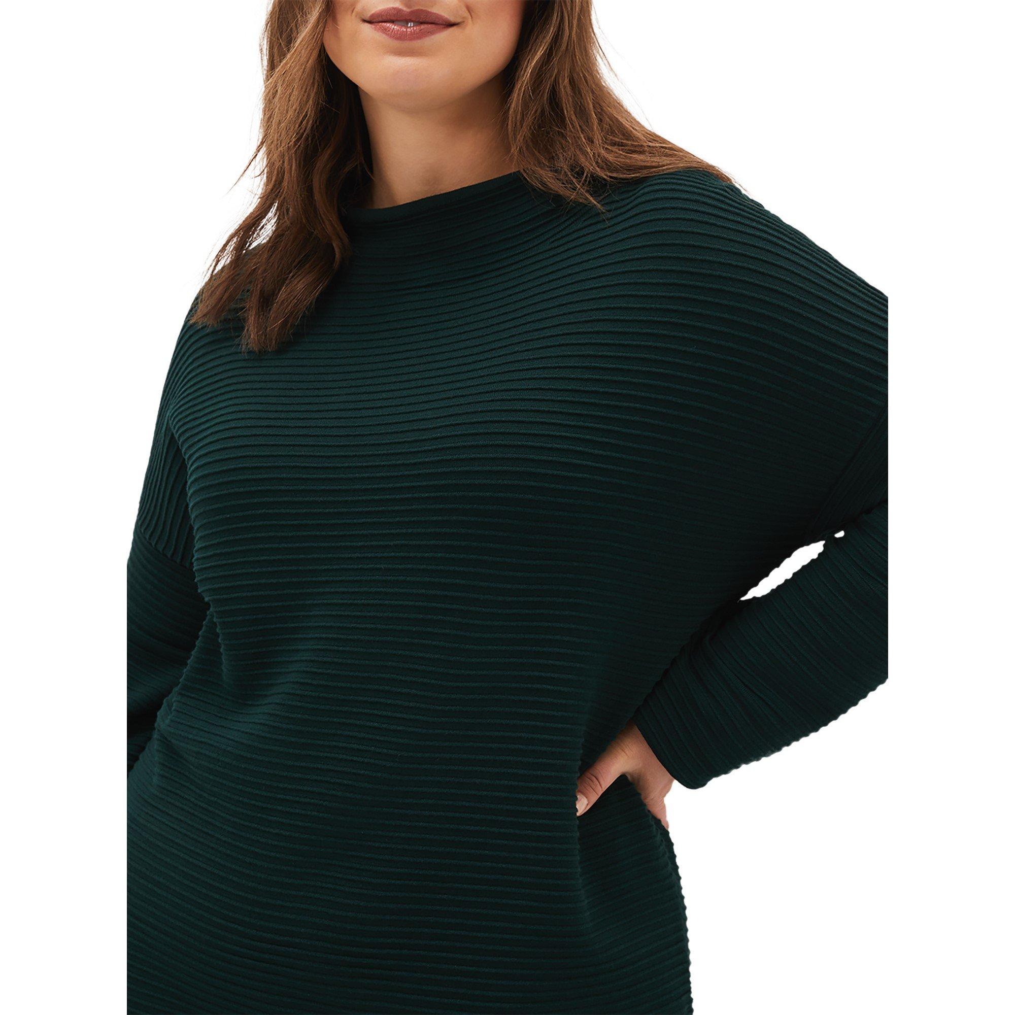 Forest Green - Phase Eight - Azera Plain Textured Knit Dress - 5