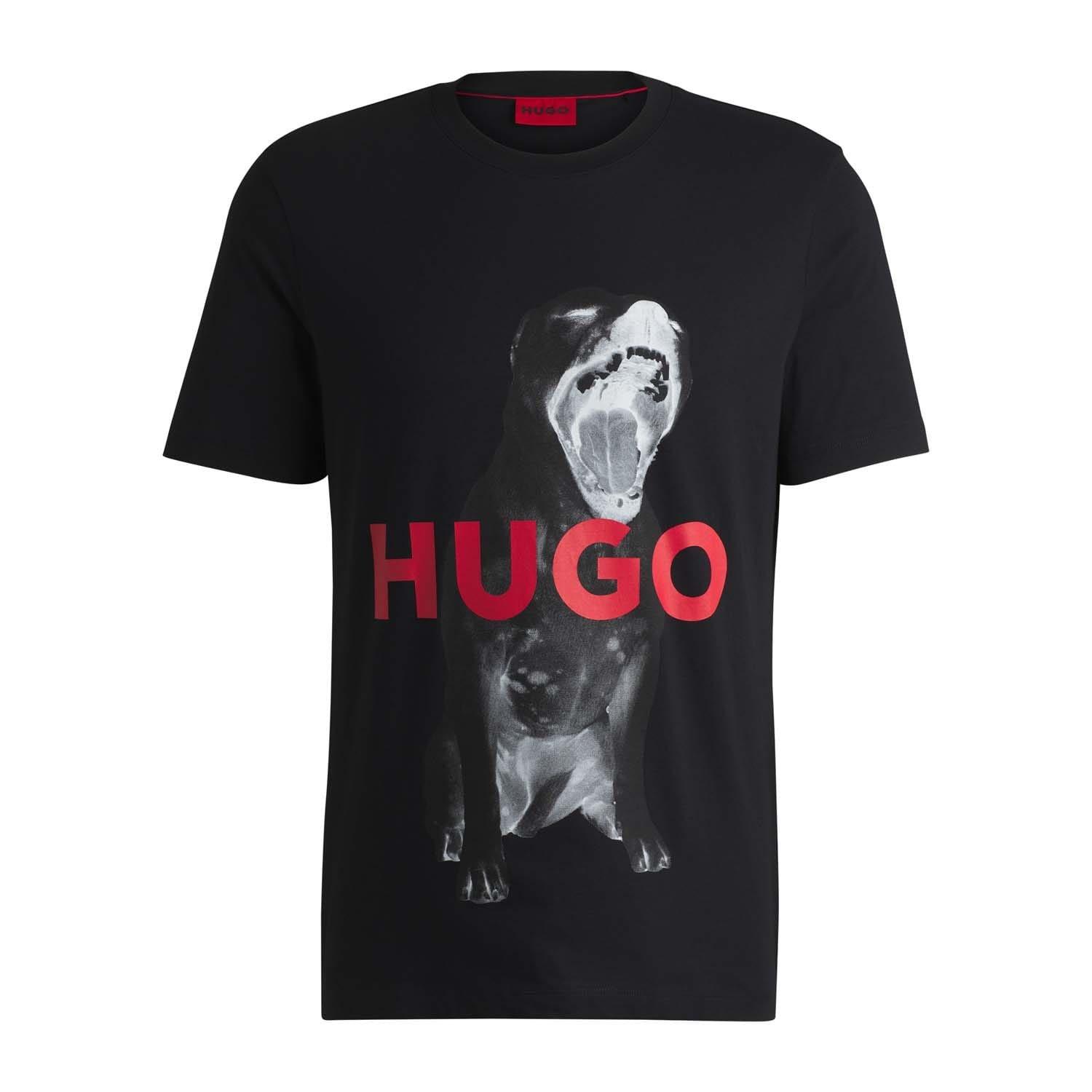 Black - Hugo - Dayaking Animal Graphic T-Shirt - 3