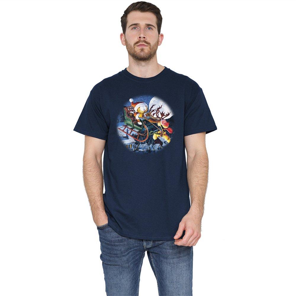 Navy - Garfield - Garfield Moonlight Ride T Shirt Navy - 1