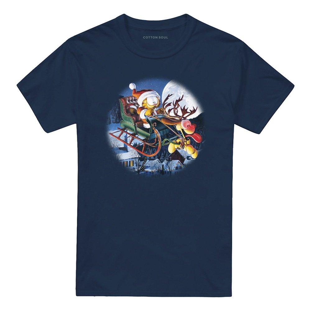 Navy - Garfield - Garfield Moonlight Ride T Shirt Navy - 4