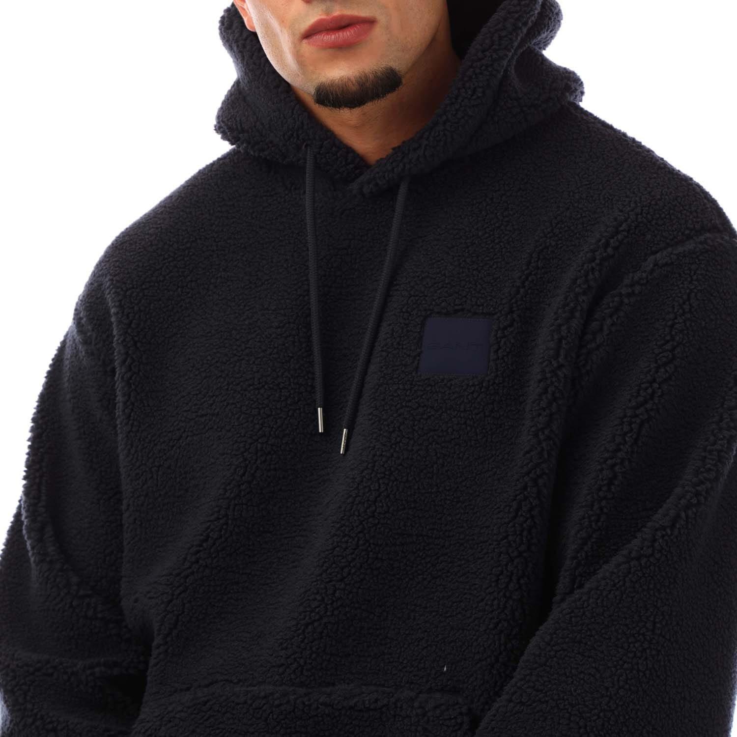 Blue - Gant - Fleece Hoodie - 2
