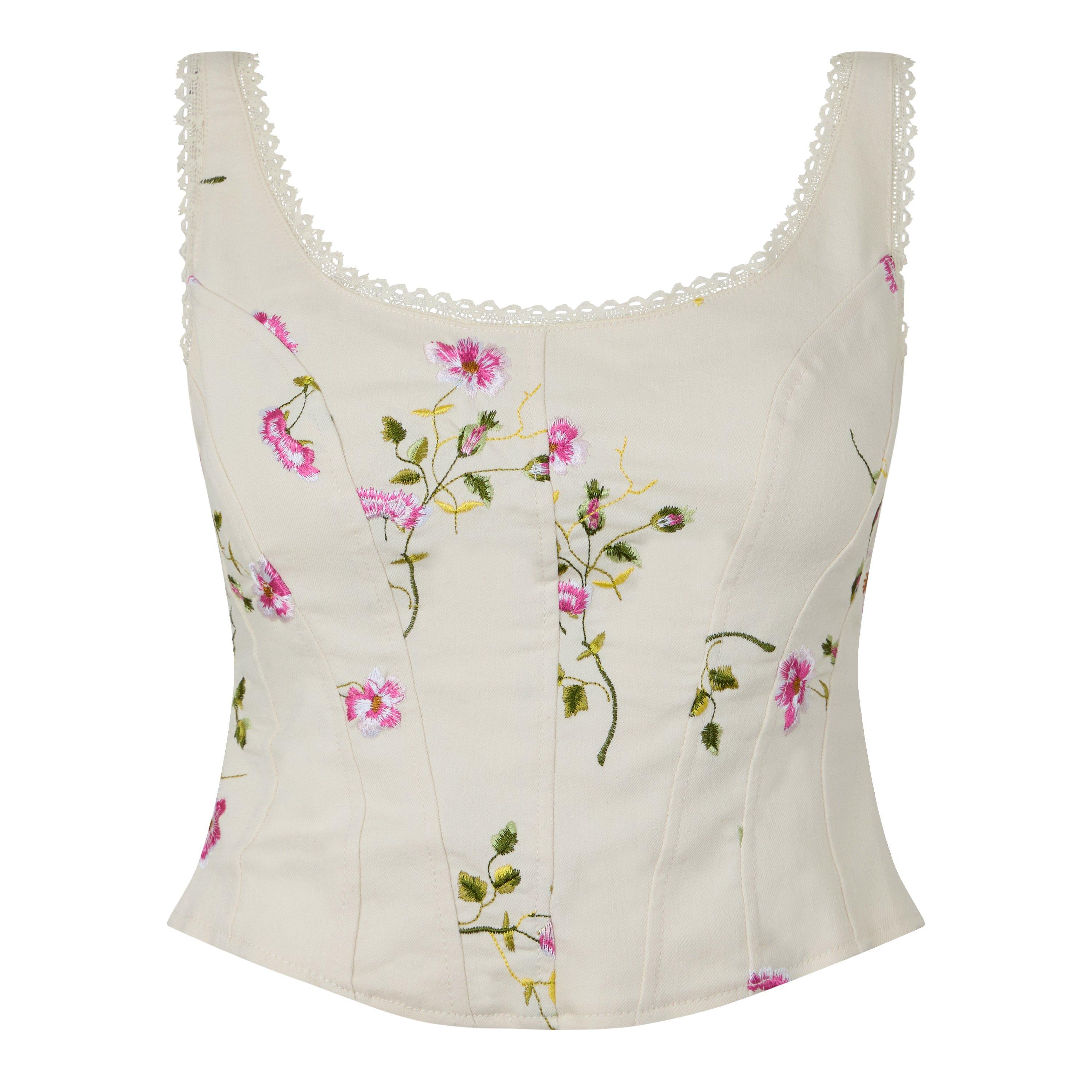 Antique White - LoveshackFancy - Women's Rhapsody Bustier Corset Top - 5