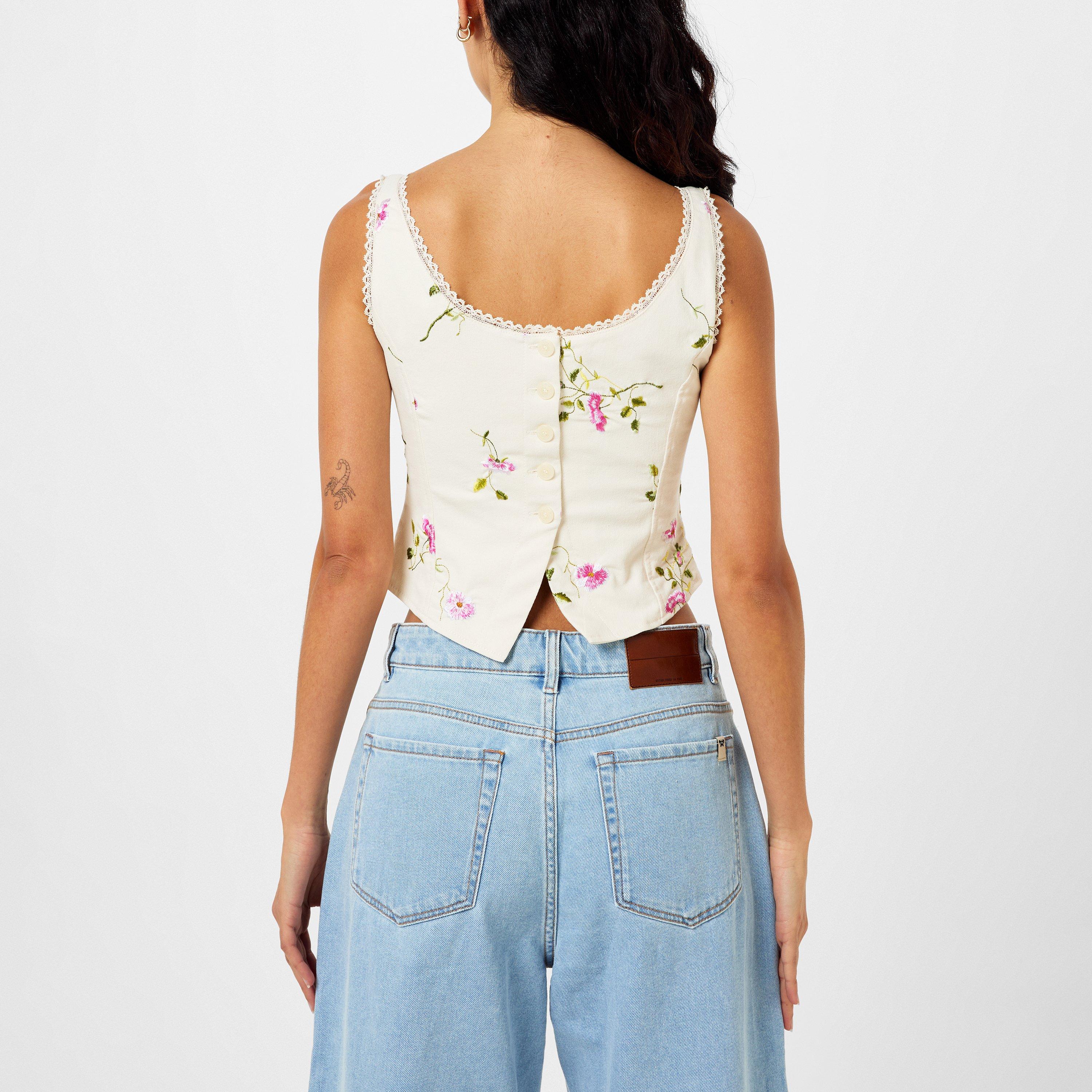 Antique White - LoveshackFancy - Women's Rhapsody Bustier Corset Top - 3