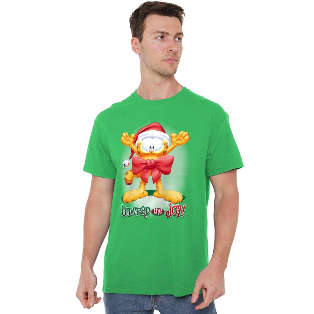 Green - Garfield - Garfield Unwrap The Joy! T Shirt Kelly Green - 1