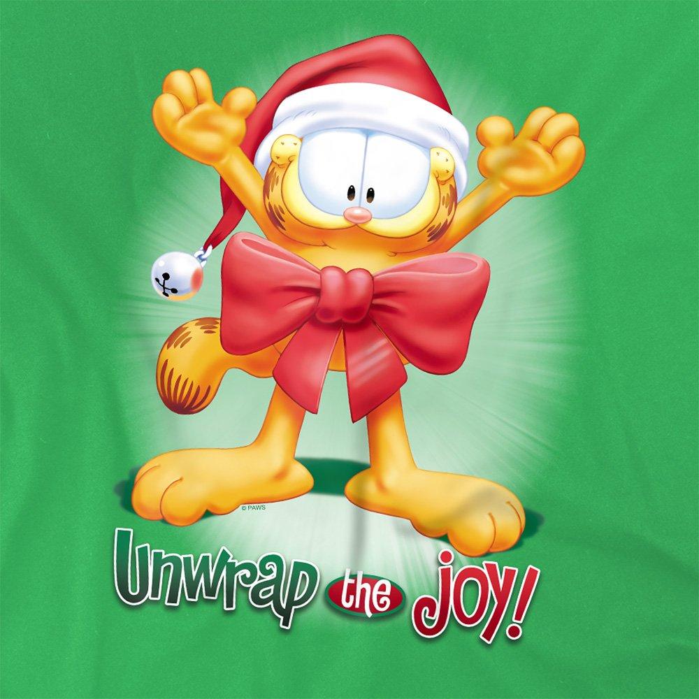 Green - Garfield - Garfield Unwrap The Joy! T Shirt Kelly Green - 2