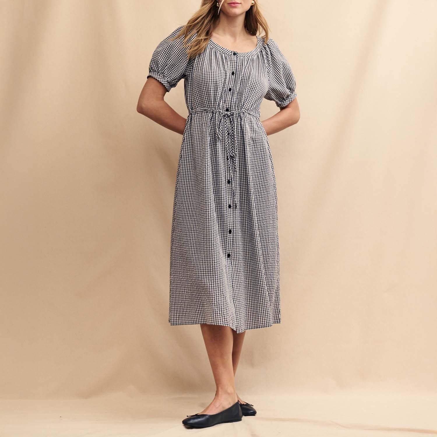 Nobodys Child | Women's Jade Gingham Midi Dress | Cruise Fashion