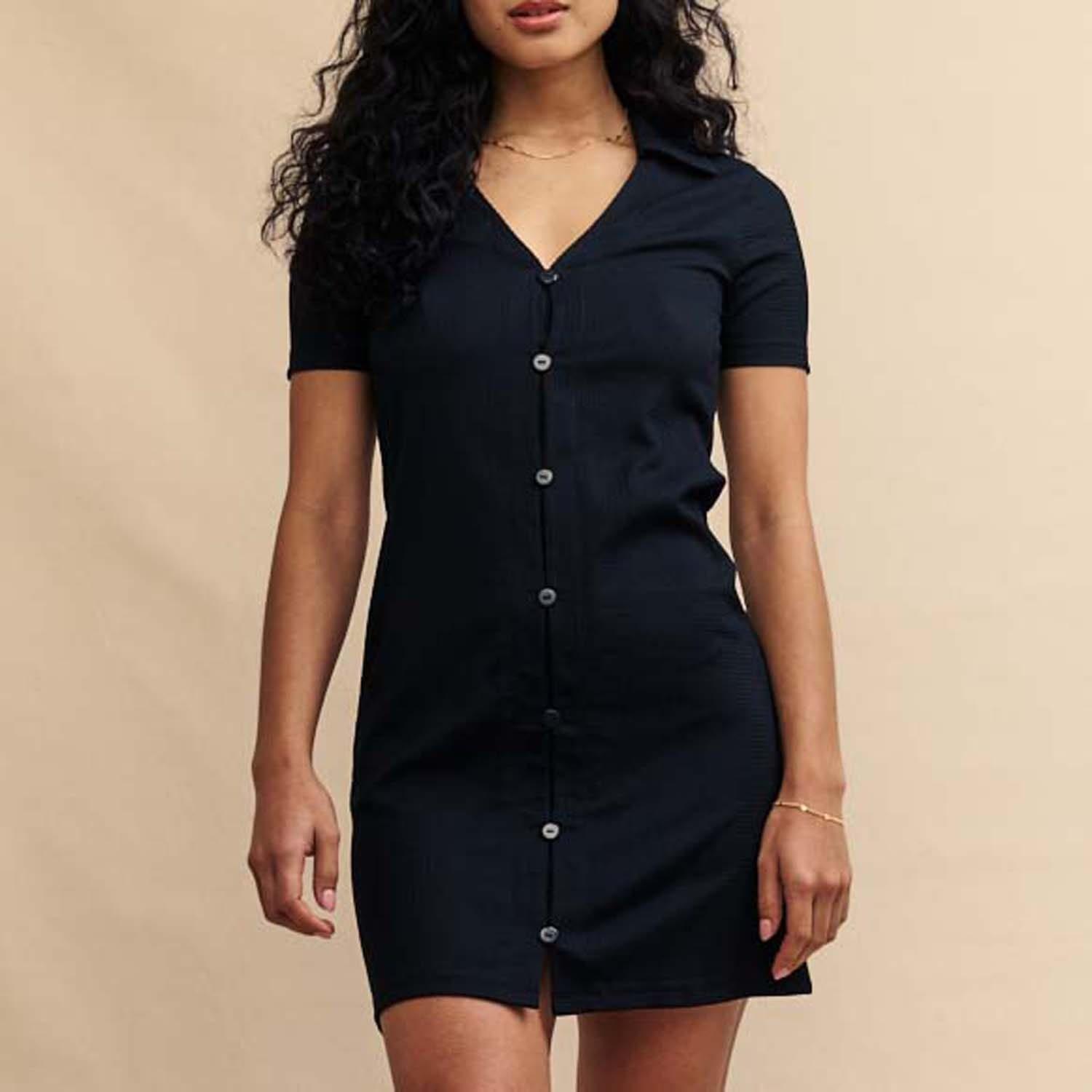 Black - Nobodys Child - Reed Jersey Mini Dress - 1