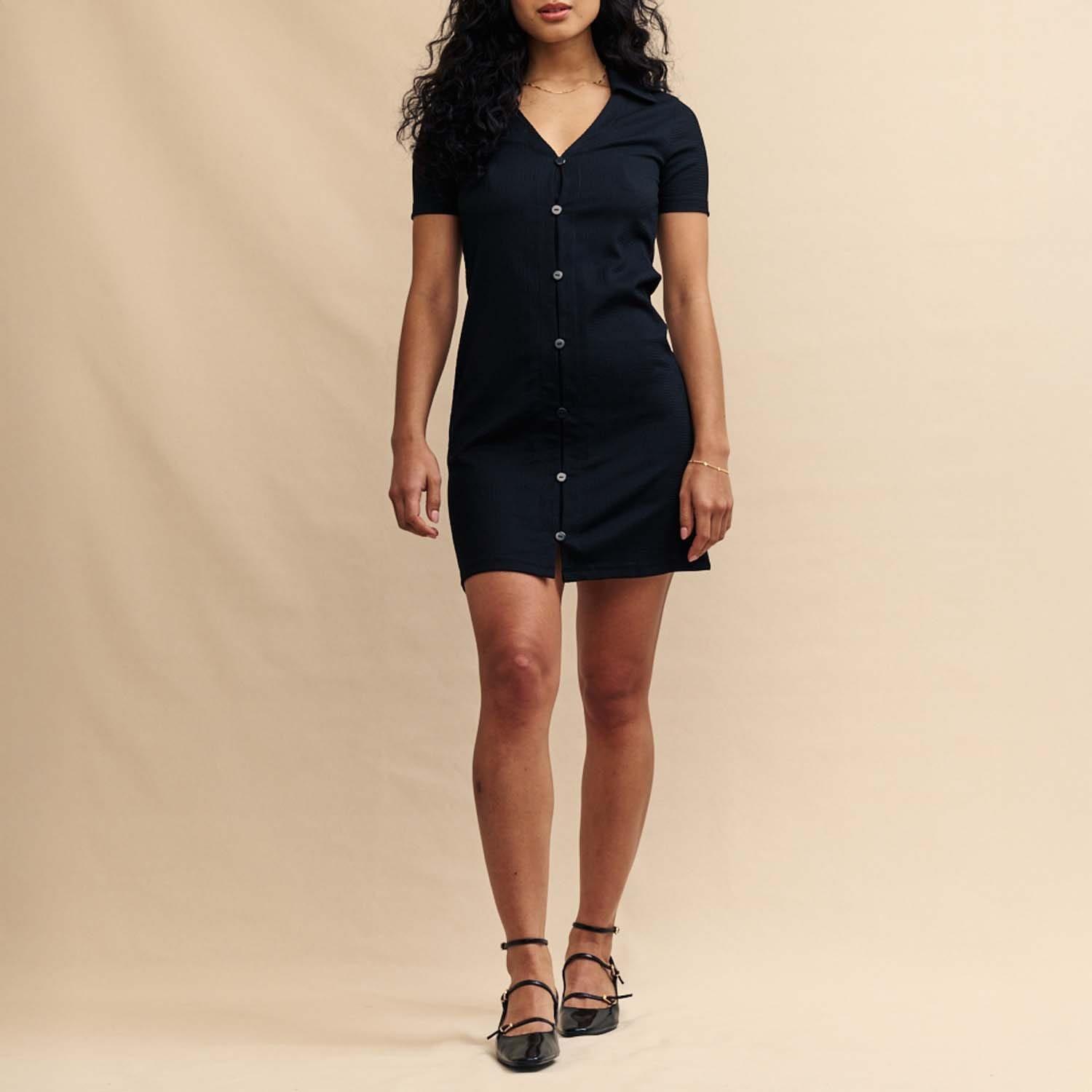 Black - Nobodys Child - Reed Jersey Mini Dress - 5