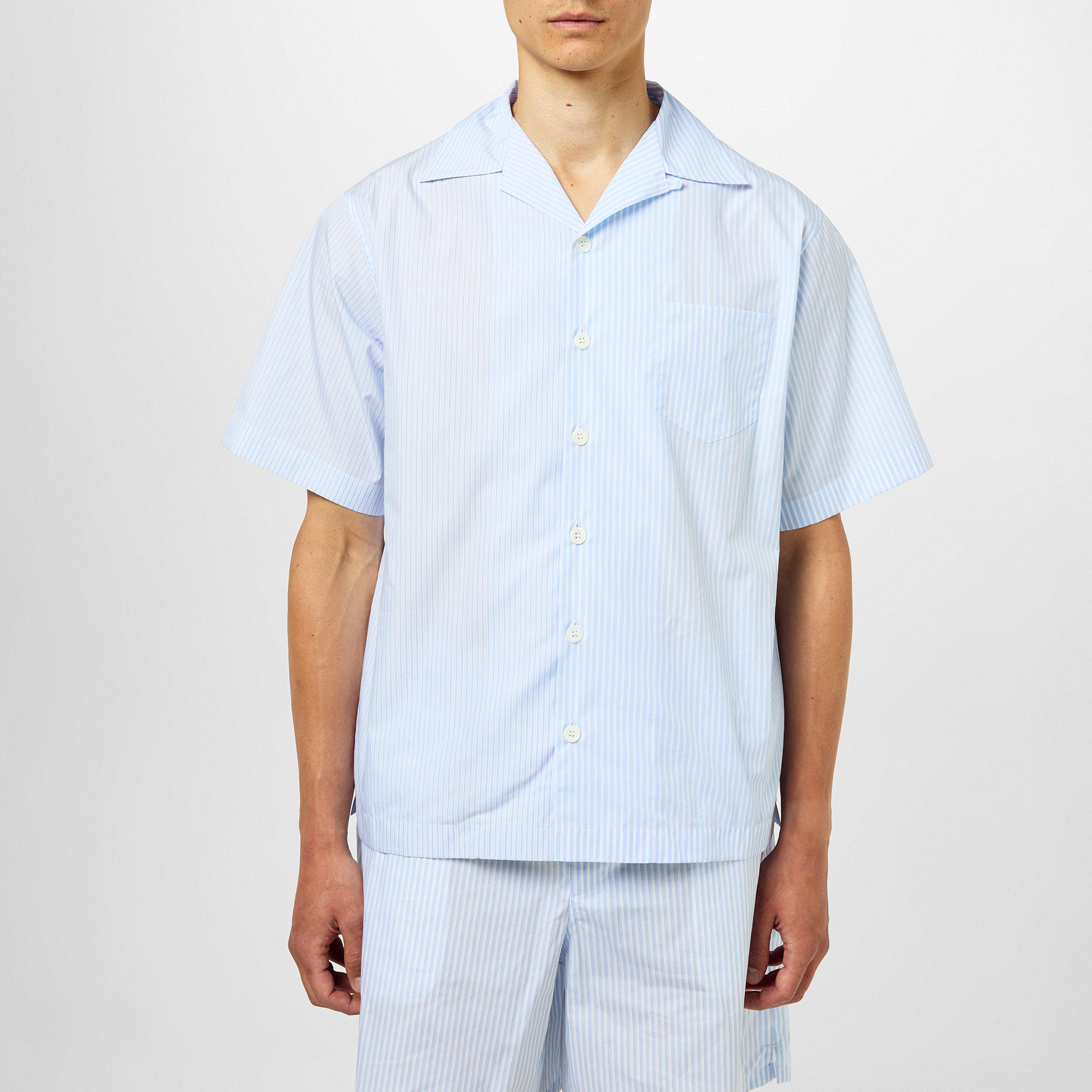 White/Blue - Prada - Striped Cotton Shirt - 3