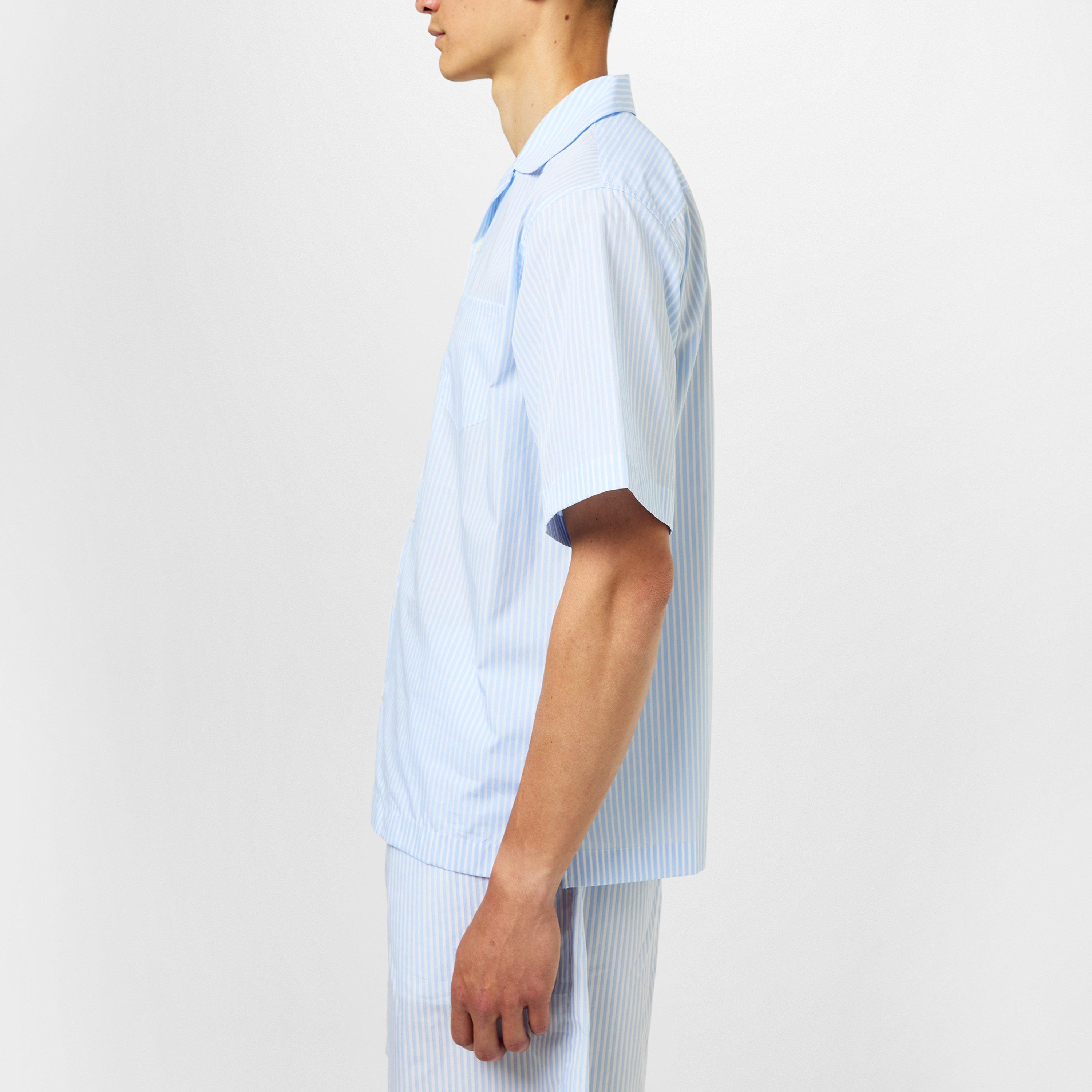 White/Blue - Prada - Striped Cotton Shirt - 5