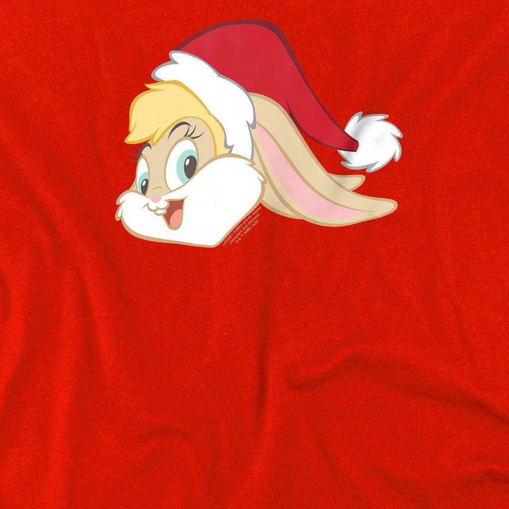 Red - Looney Tunes - Lola Bunny Santa Hat Kids T-Shirt Red - 2