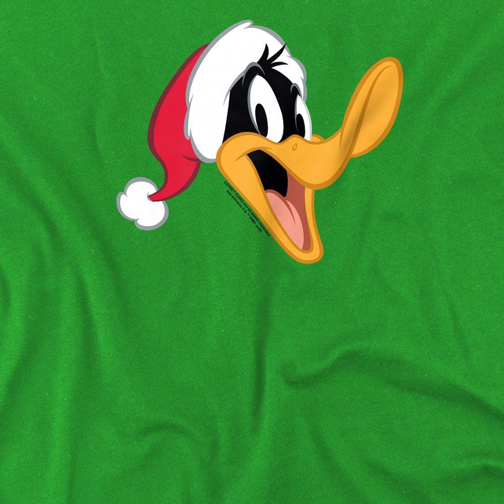 Green - Looney Tunes - Daffy Duck Santa Hat Kids T-Shirt Kelly Green - 2