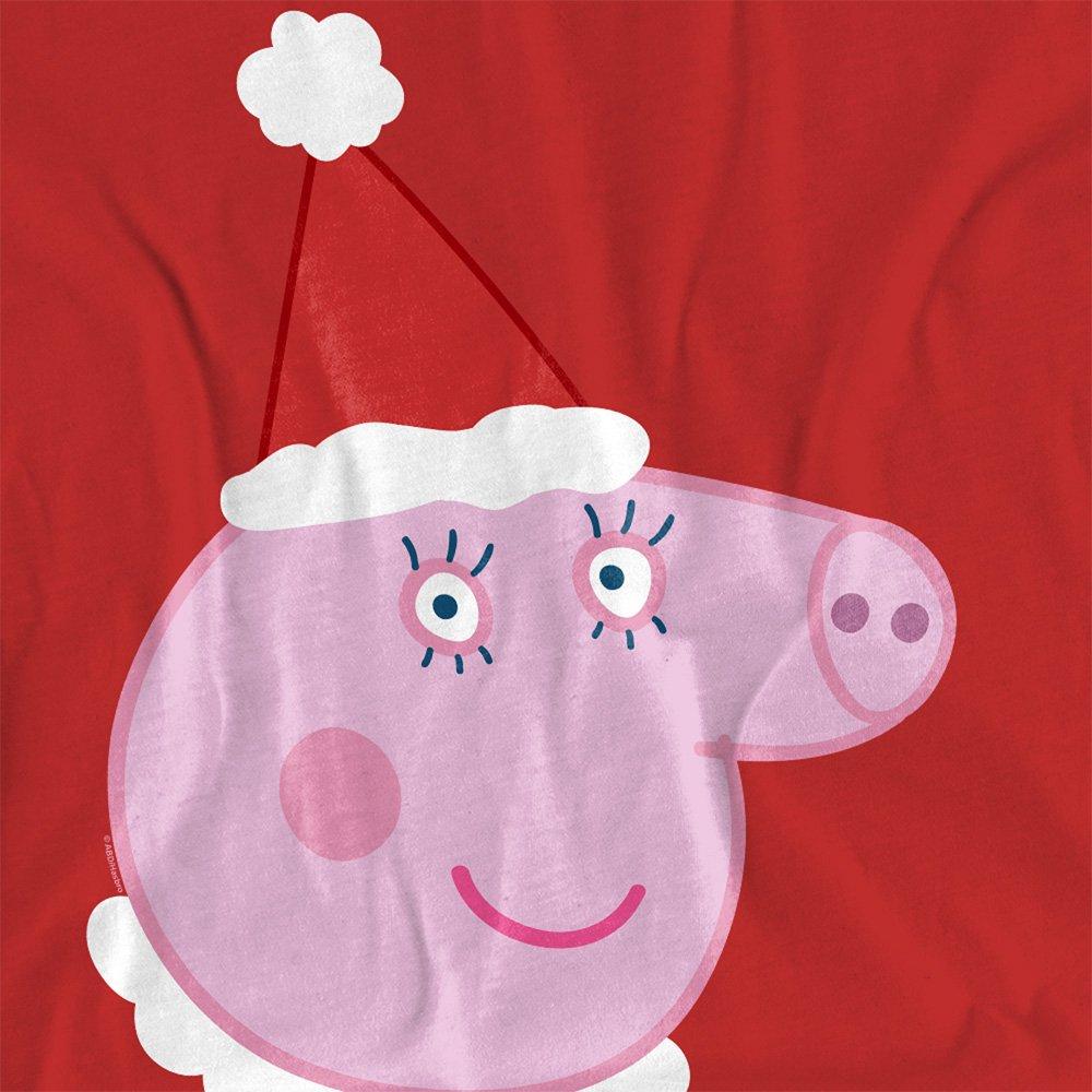 Red - Hasbro - Peppa Pig Mummy Pig Santa Hat T-Shirt Red - 2