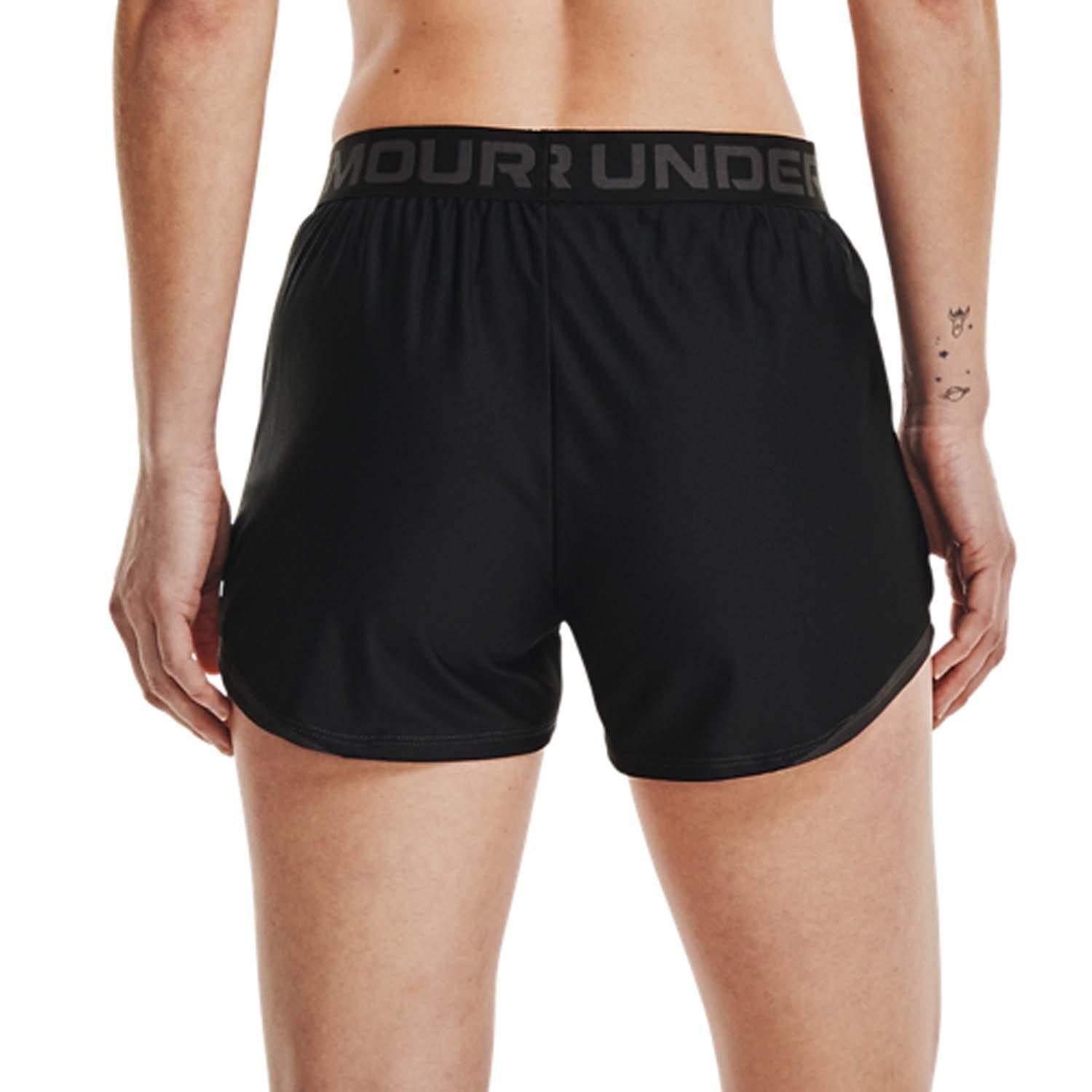 Black - Under Armour - Women's Play Up Fleece Jogger Shorts - 3