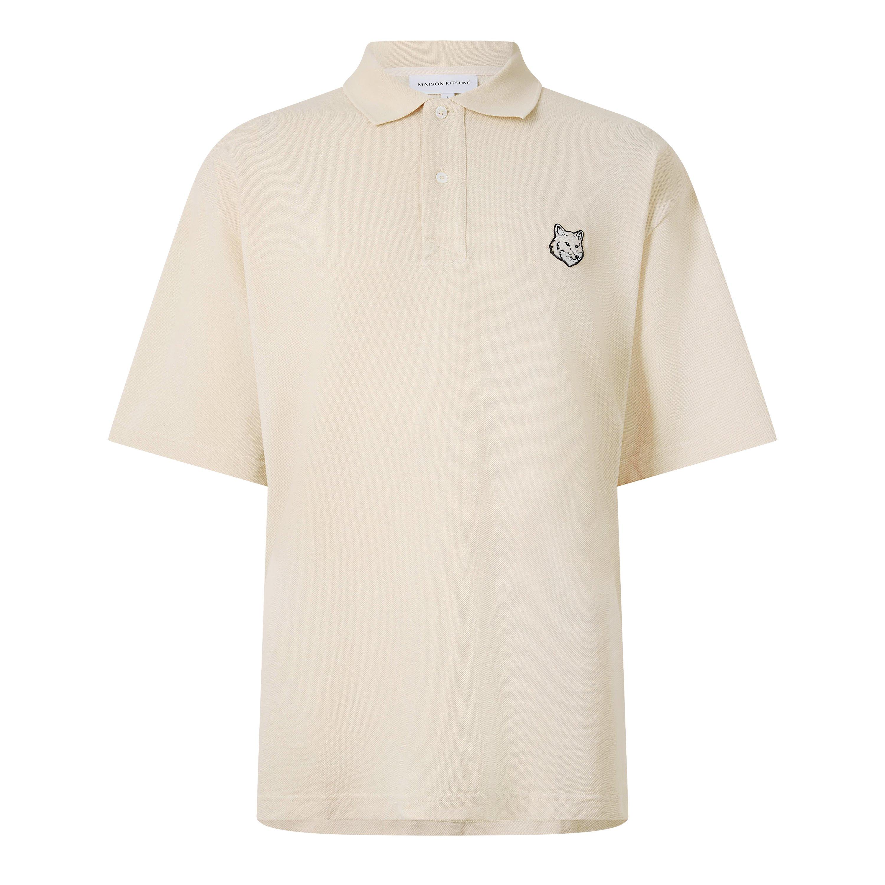 Cream - Maison Kitsune - Bold Fox Head Patch Oversize Polo Shirt - 1