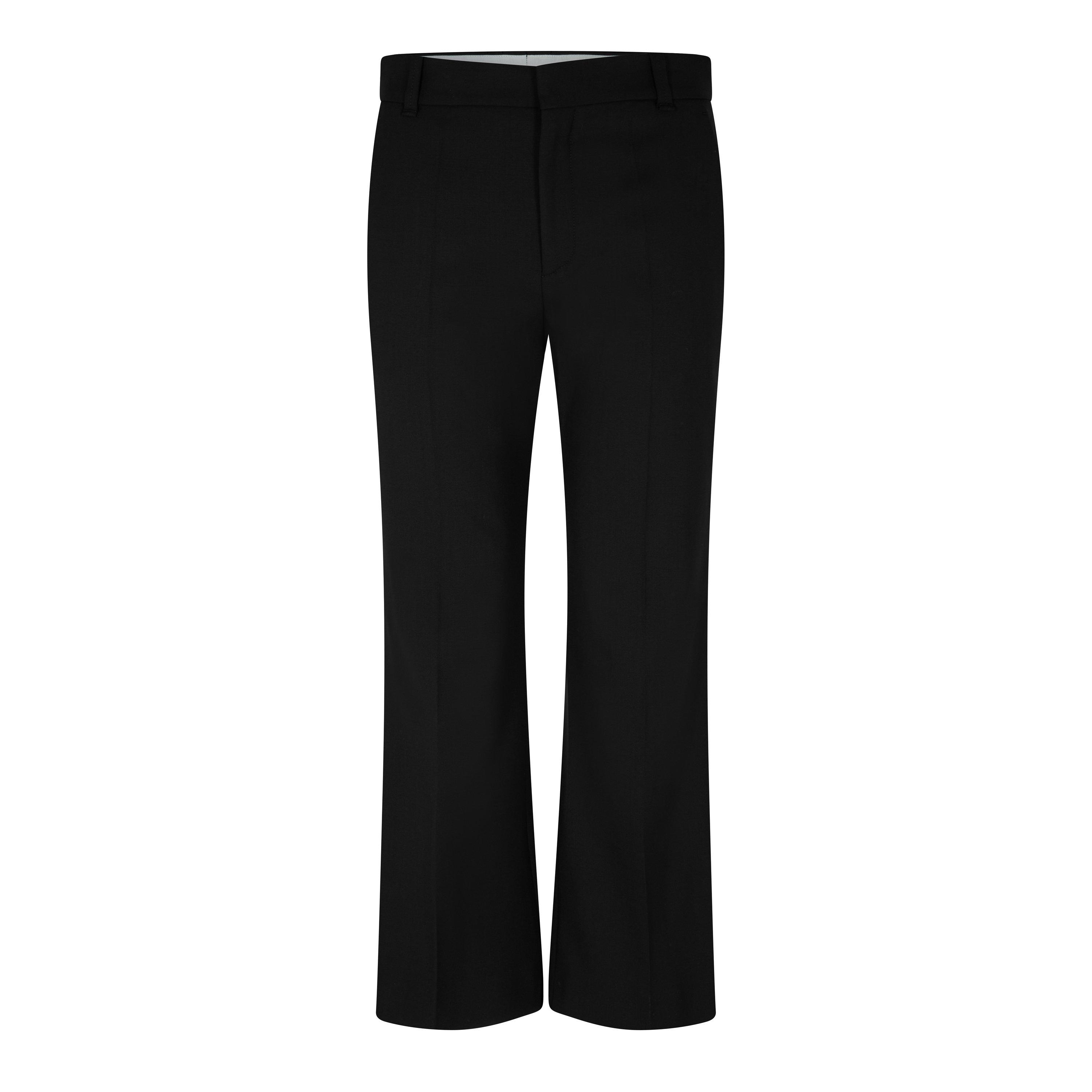 Black - Chloe - Cropped Flared Trousers - 1