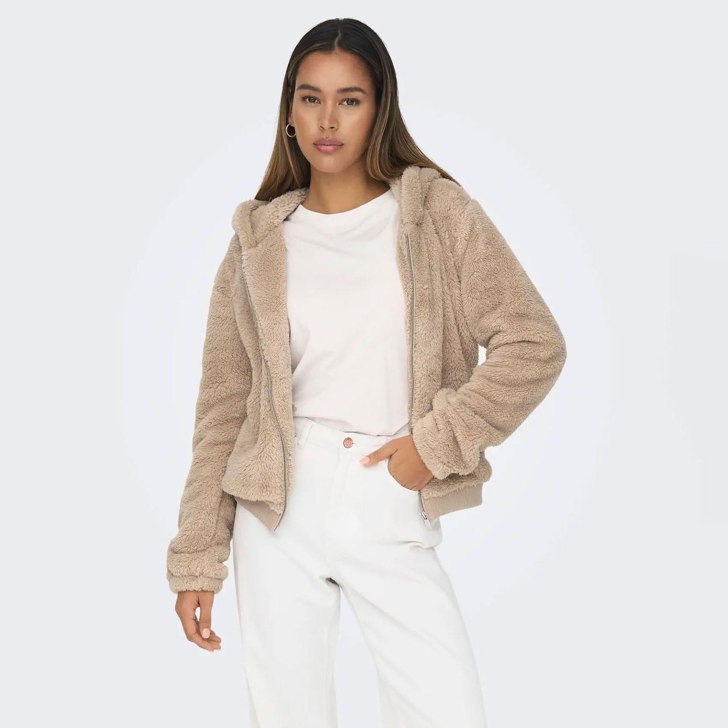 Beige - Only - Newanna Teddy Jacket - 1