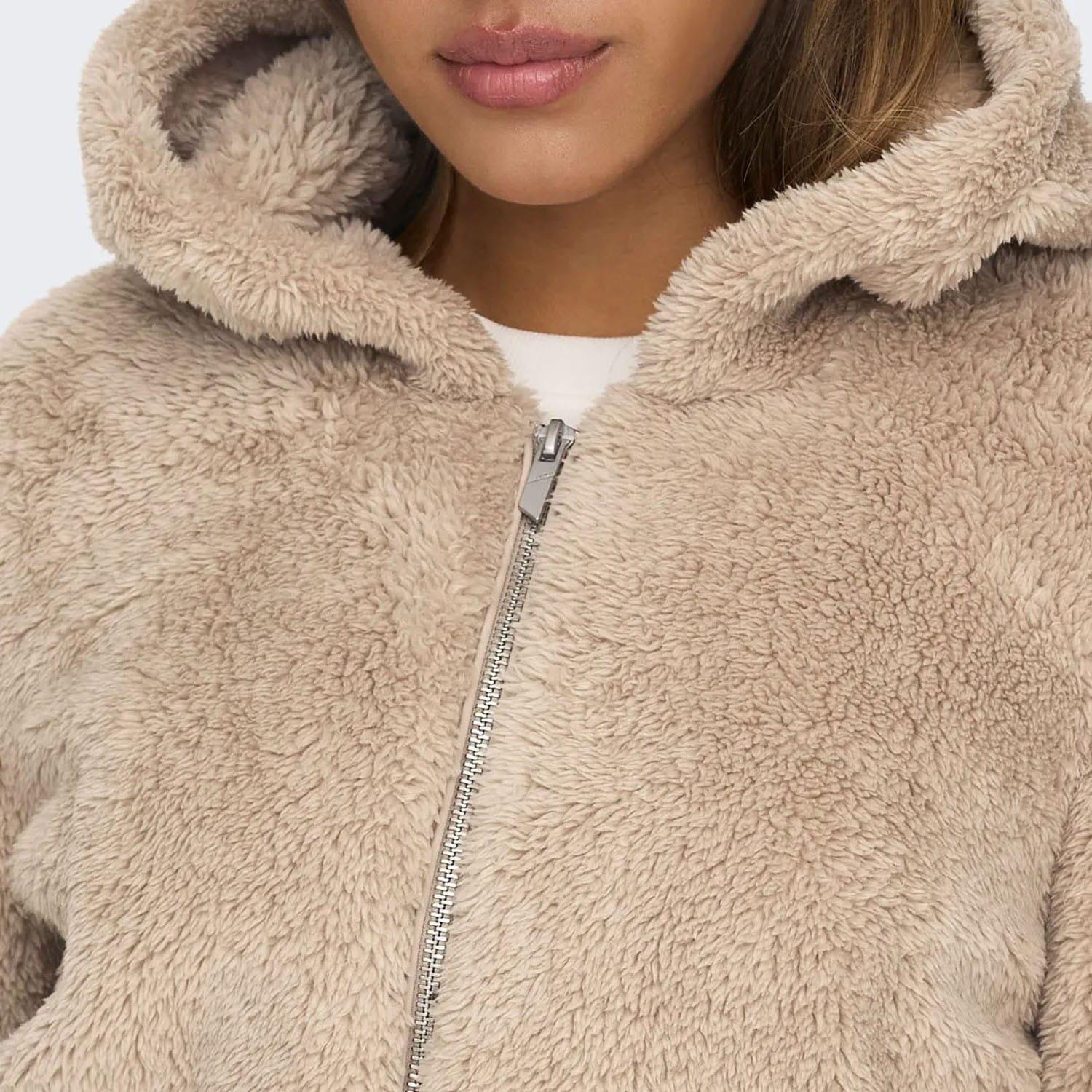 Beige - Only - Newanna Teddy Jacket - 7