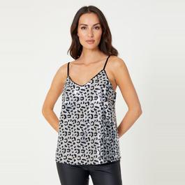 Be You Ladies Animal Sequin Cami Top