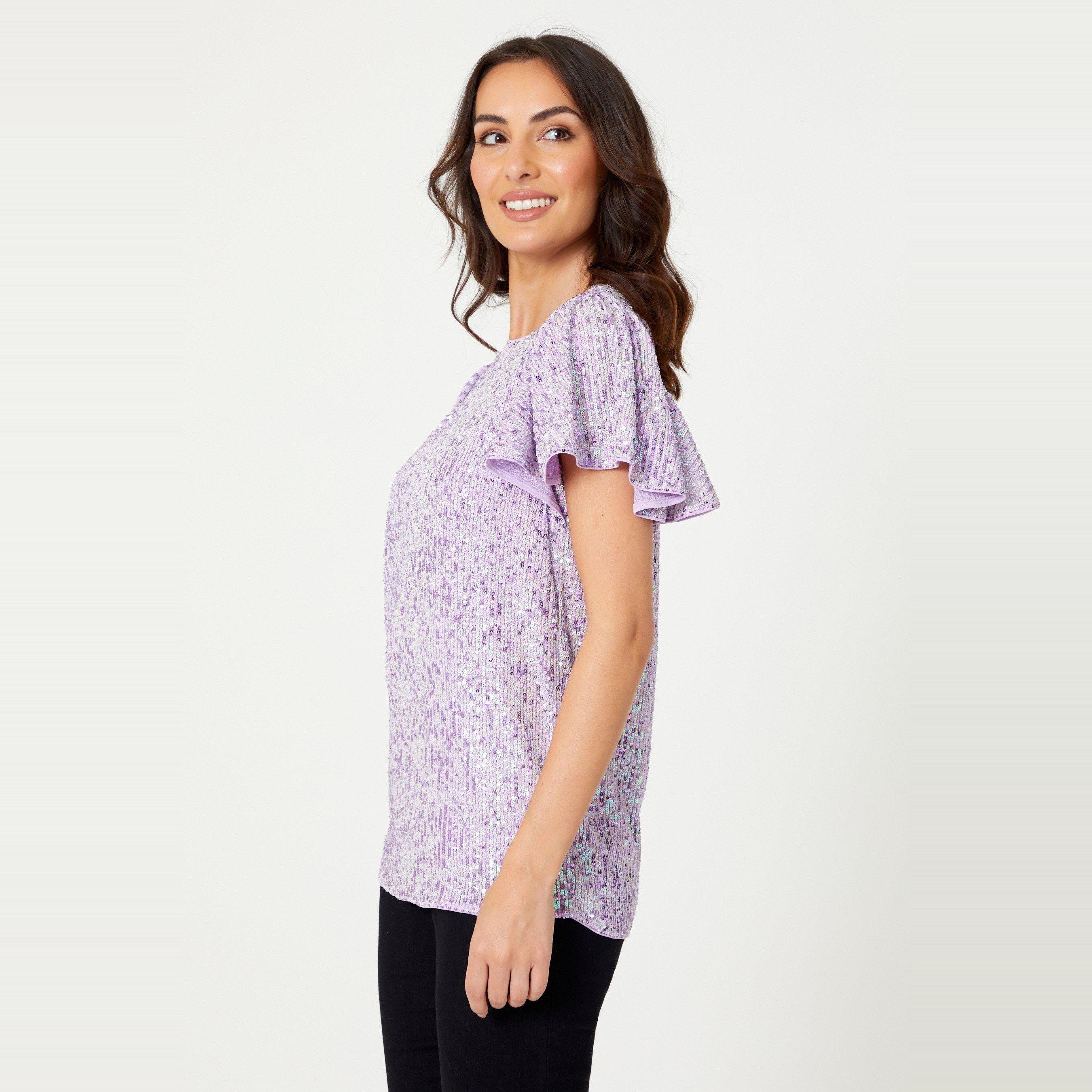 Lilla Paillet - Be You - Sequin Angel Sleeve Top - 4