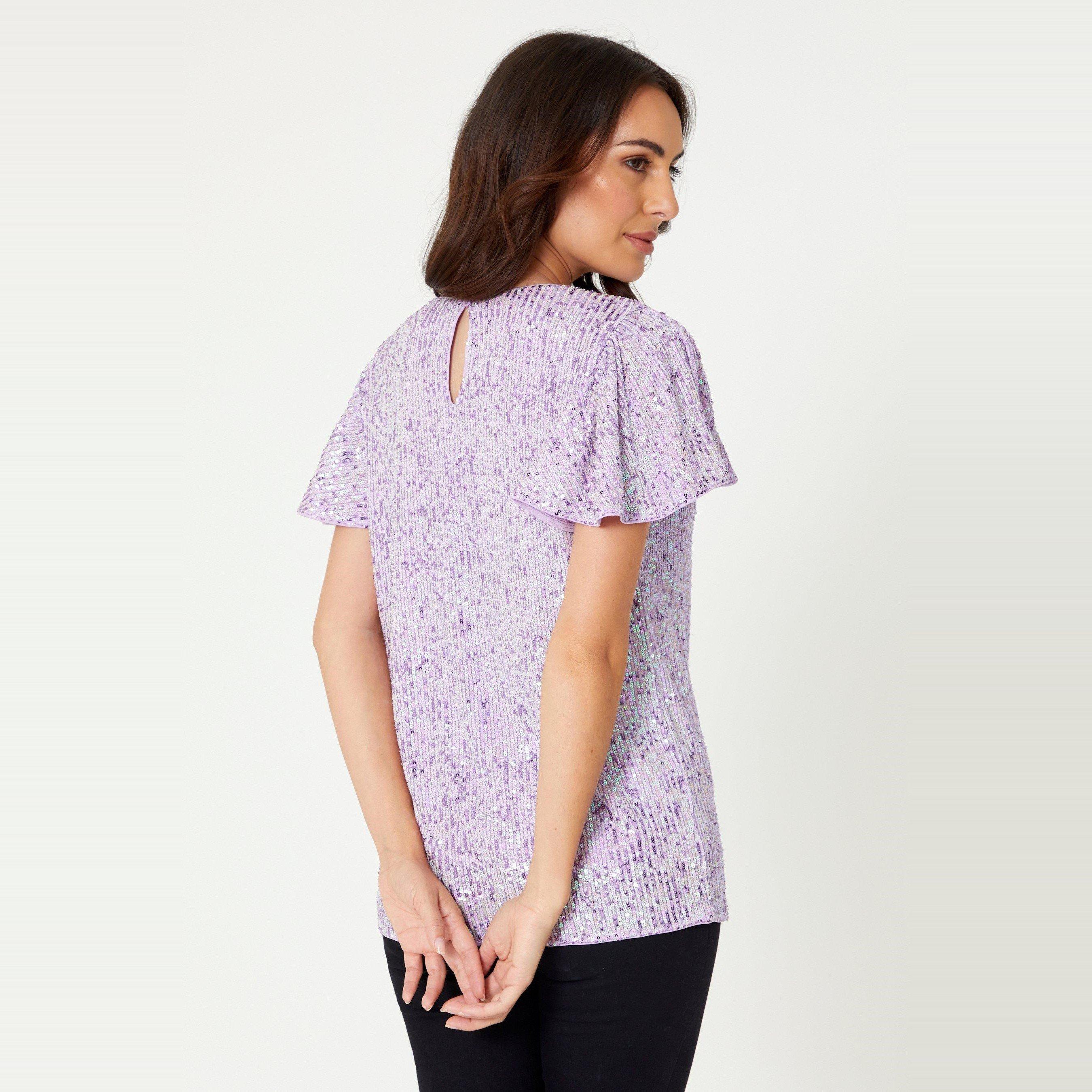 Lilla Paillet - Be You - Sequin Angel Sleeve Top - 5