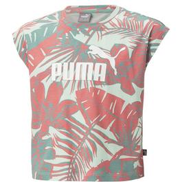 puma azul ESS+ FLOWER POWER AOP Sleeveless Tee