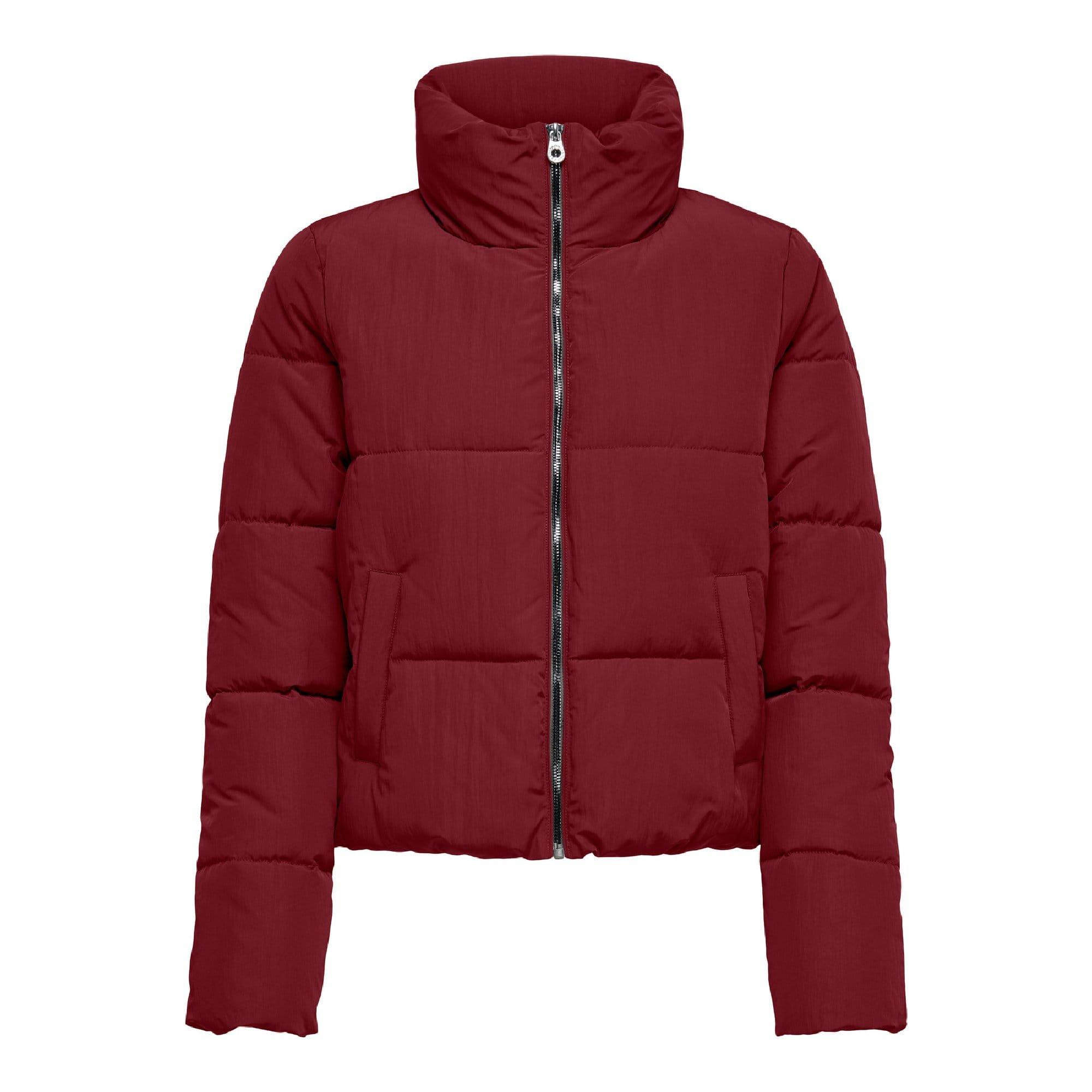 Wine - Only - Dolly Short Puffer Jacket - 1