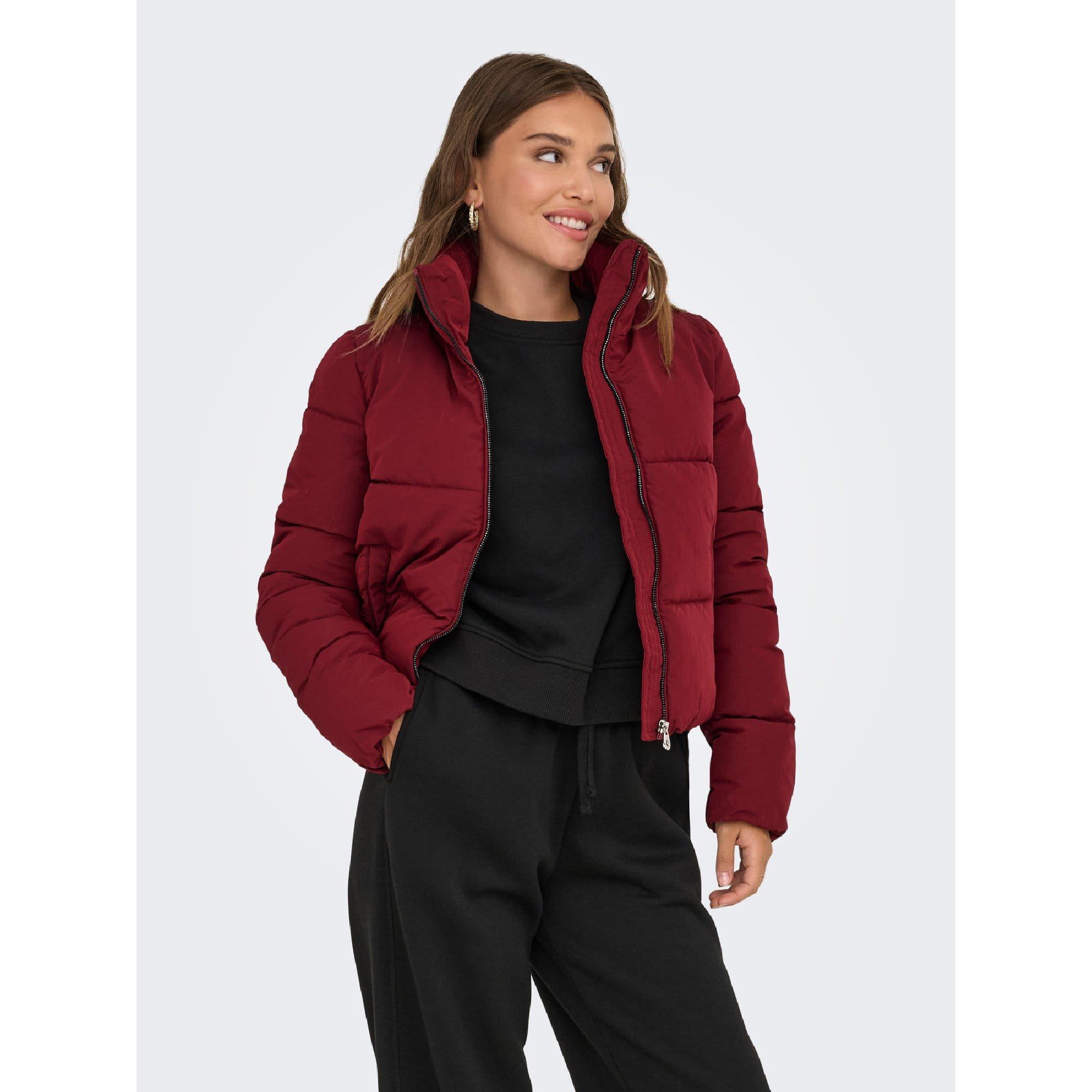 Wine - Only - Dolly Short Puffer Jacket - 3