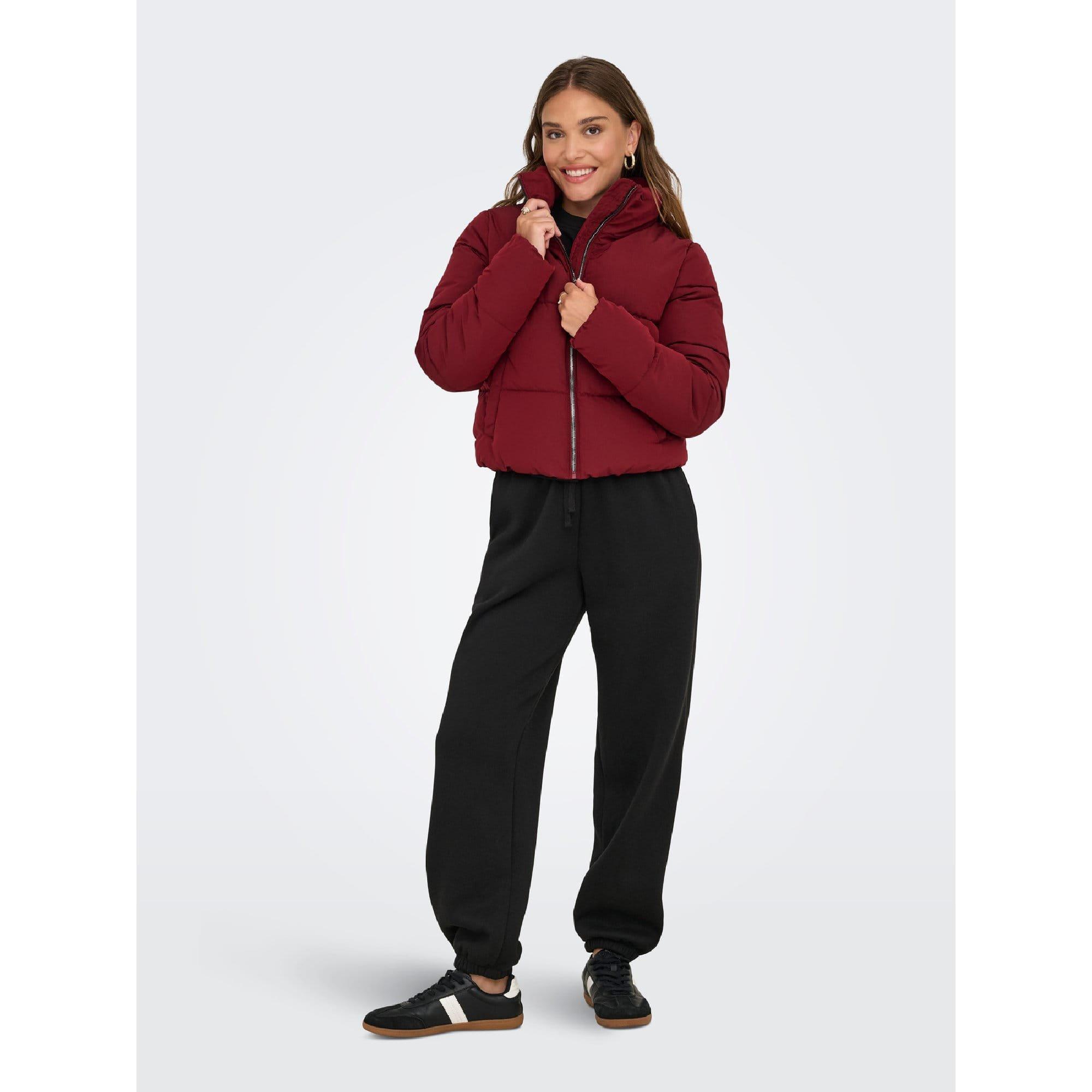 Wine - Only - Dolly Short Puffer Jacket - 5