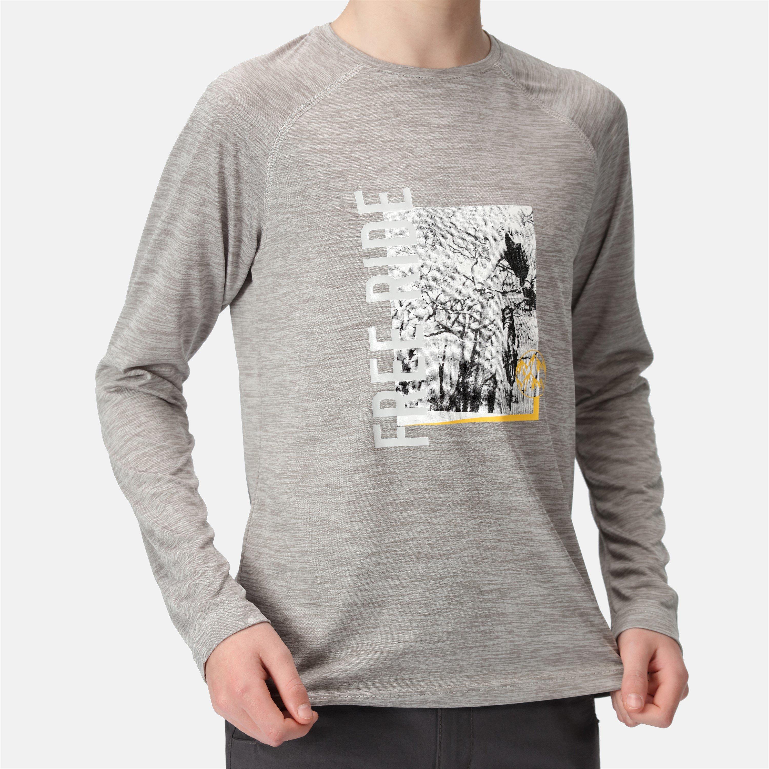 Silver Grey - Regatta - Unisex Kids' Burnlee Long Sleeve T-Shirt