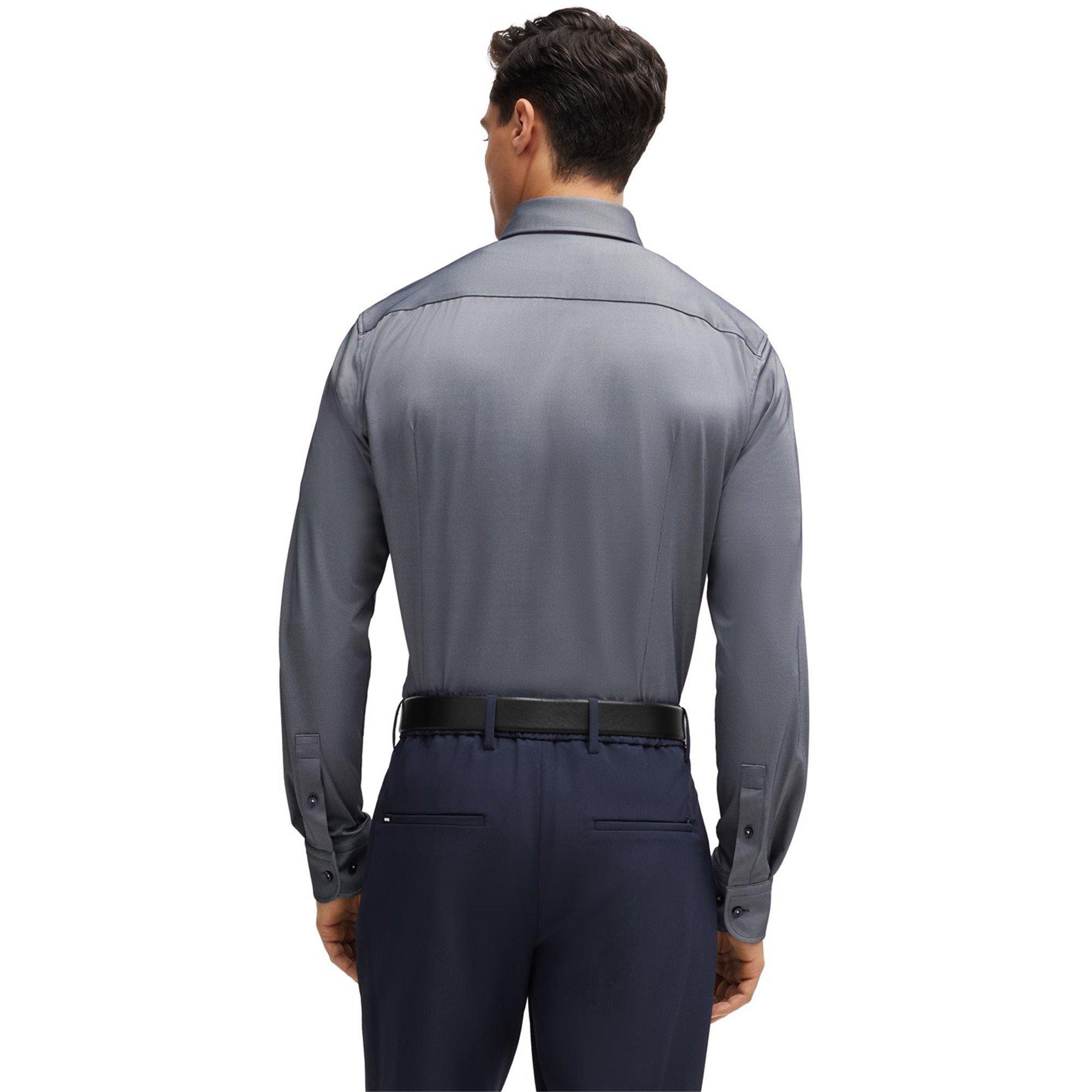 Open Blue 475 - Boss - Men's HBB PHANK Stch Plain Long-Sleeve Shirt - 2