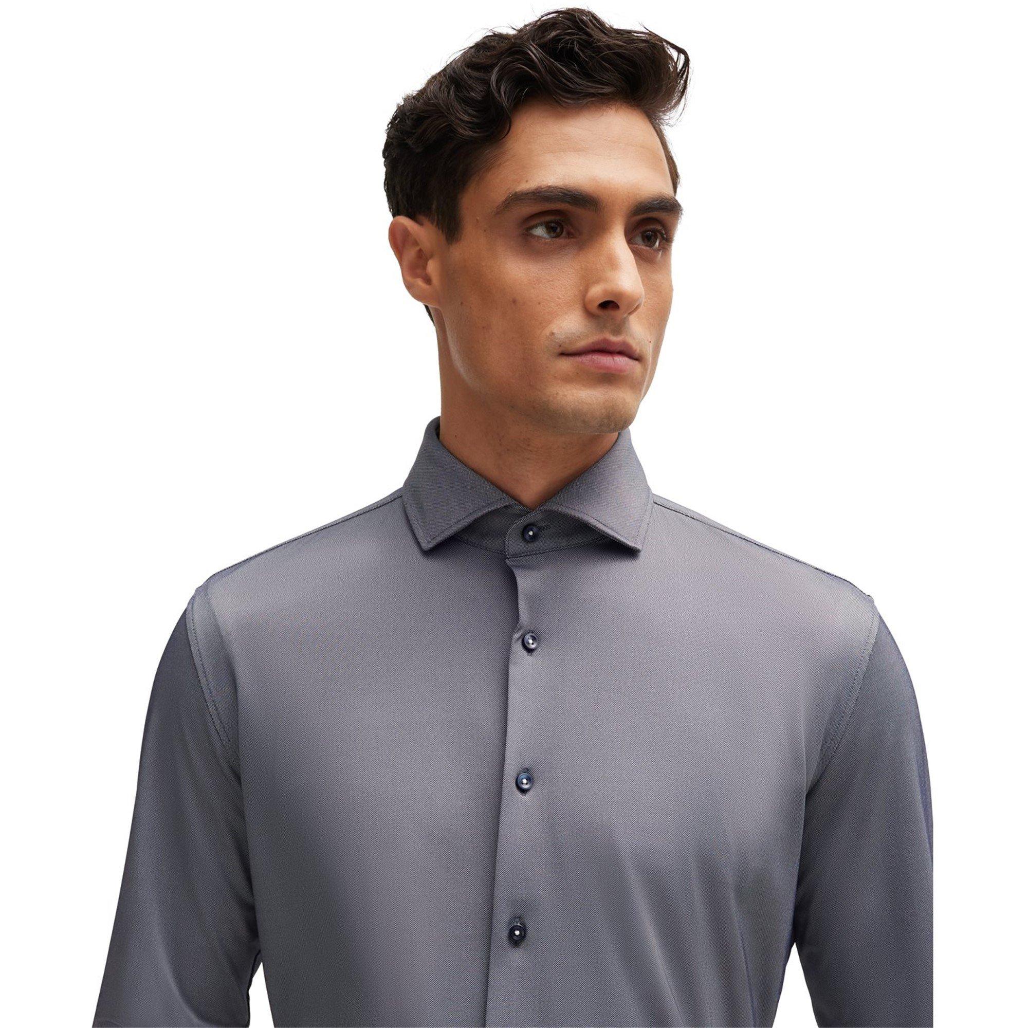 Open Blue 475 - Boss - Men's HBB PHANK Stch Plain Long-Sleeve Shirt - 4