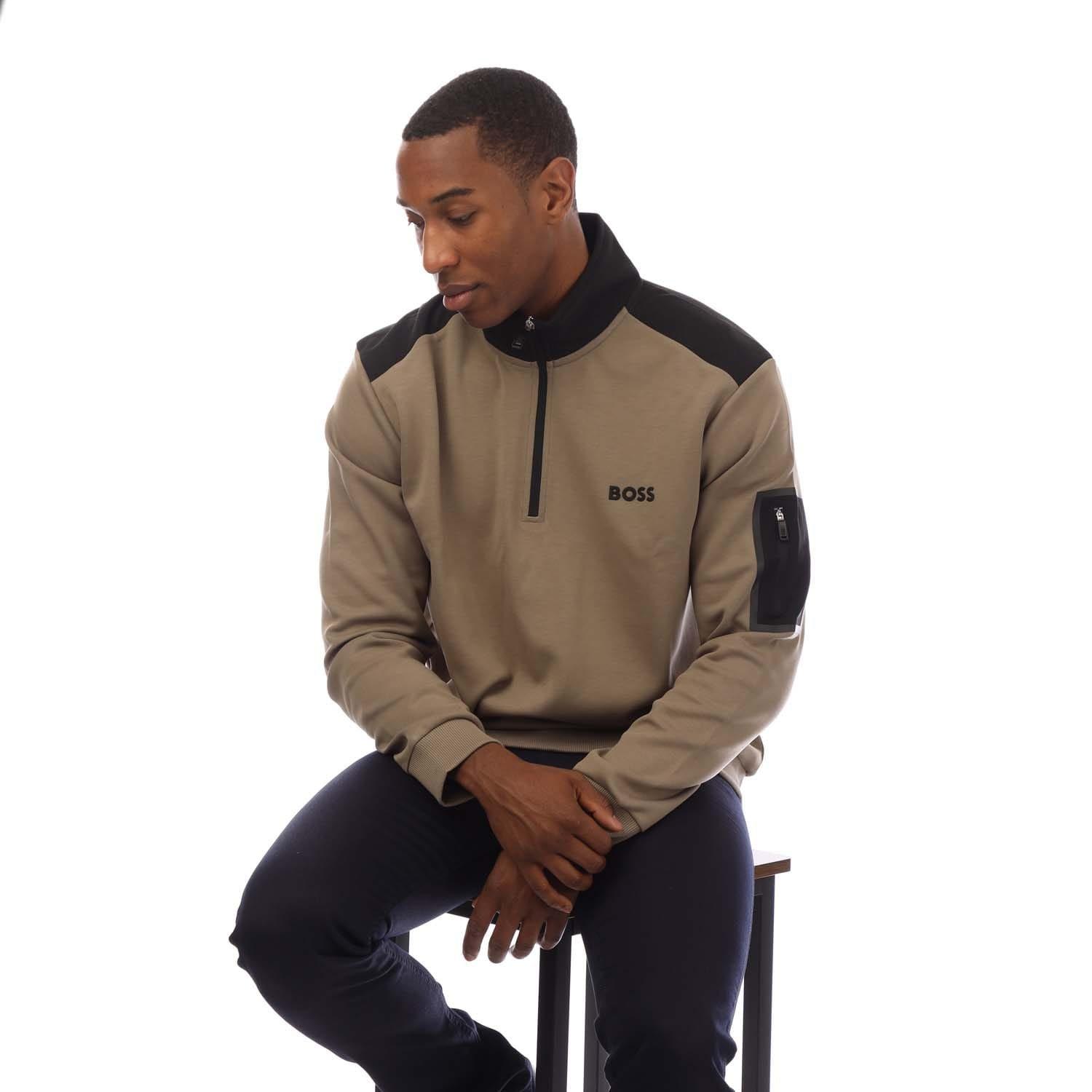 Green - Boss - Quarter-Zip Sweatshirt - 4