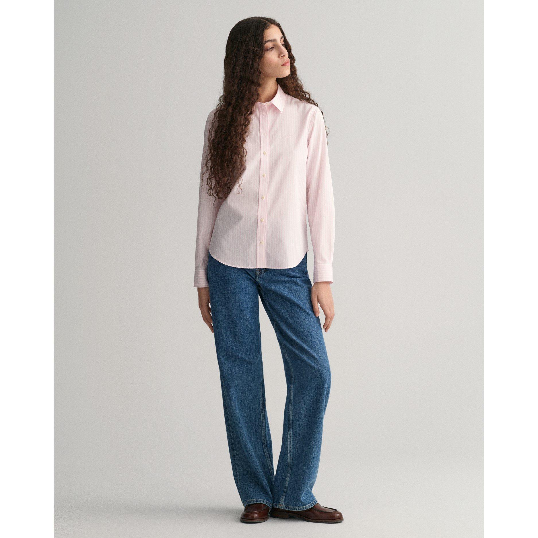 Light Pink - Gant - Poplin Striped Shirt - 8