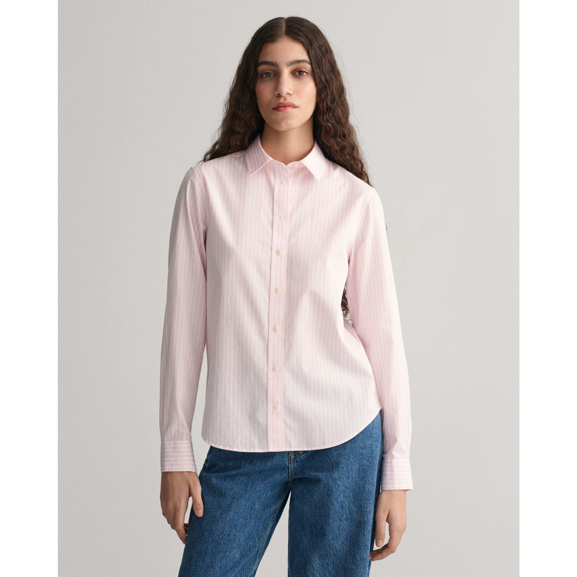 Light Pink - Gant - Poplin Striped Shirt - 3