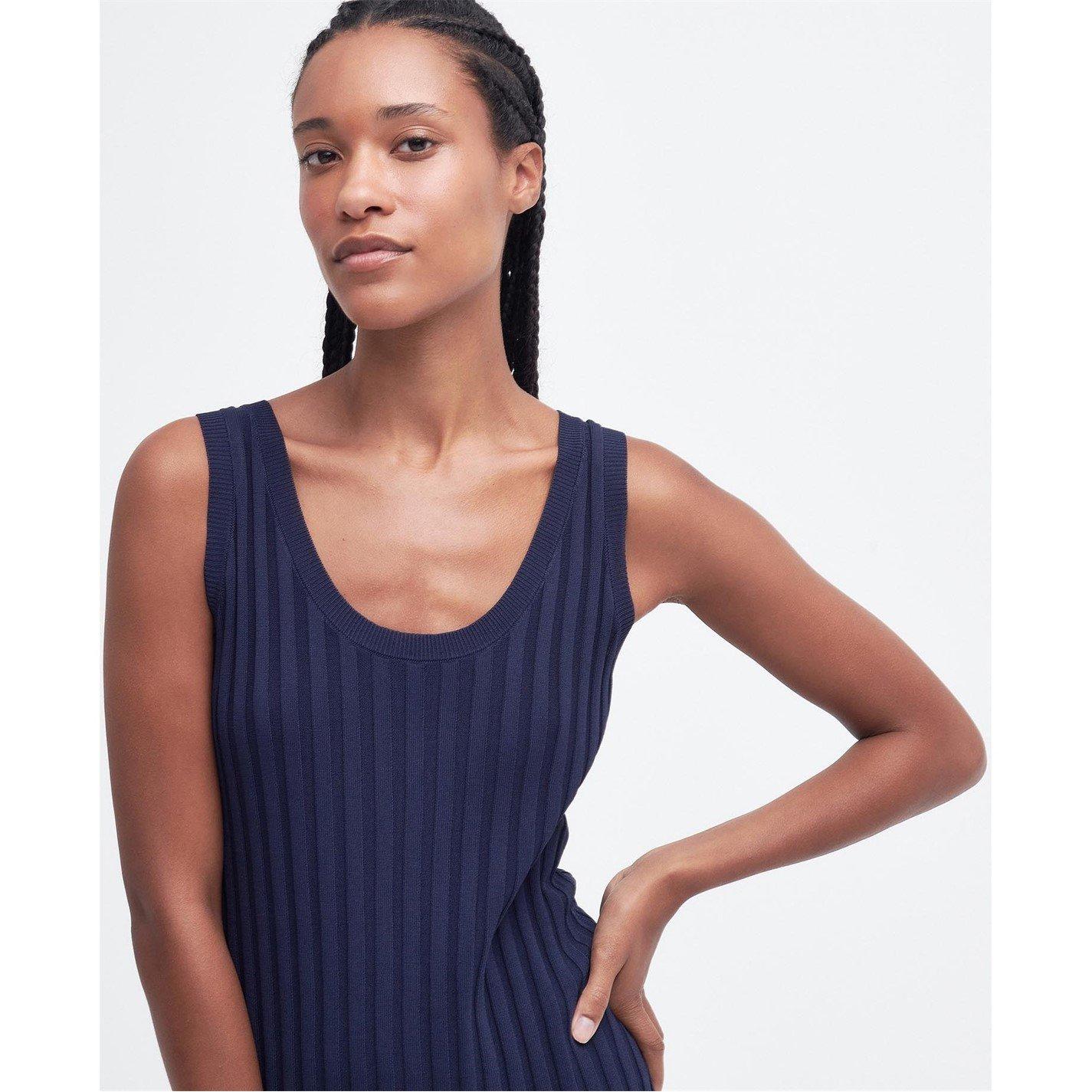 Navy - Barbour - Julia Sleeveless Knitted Top - 4