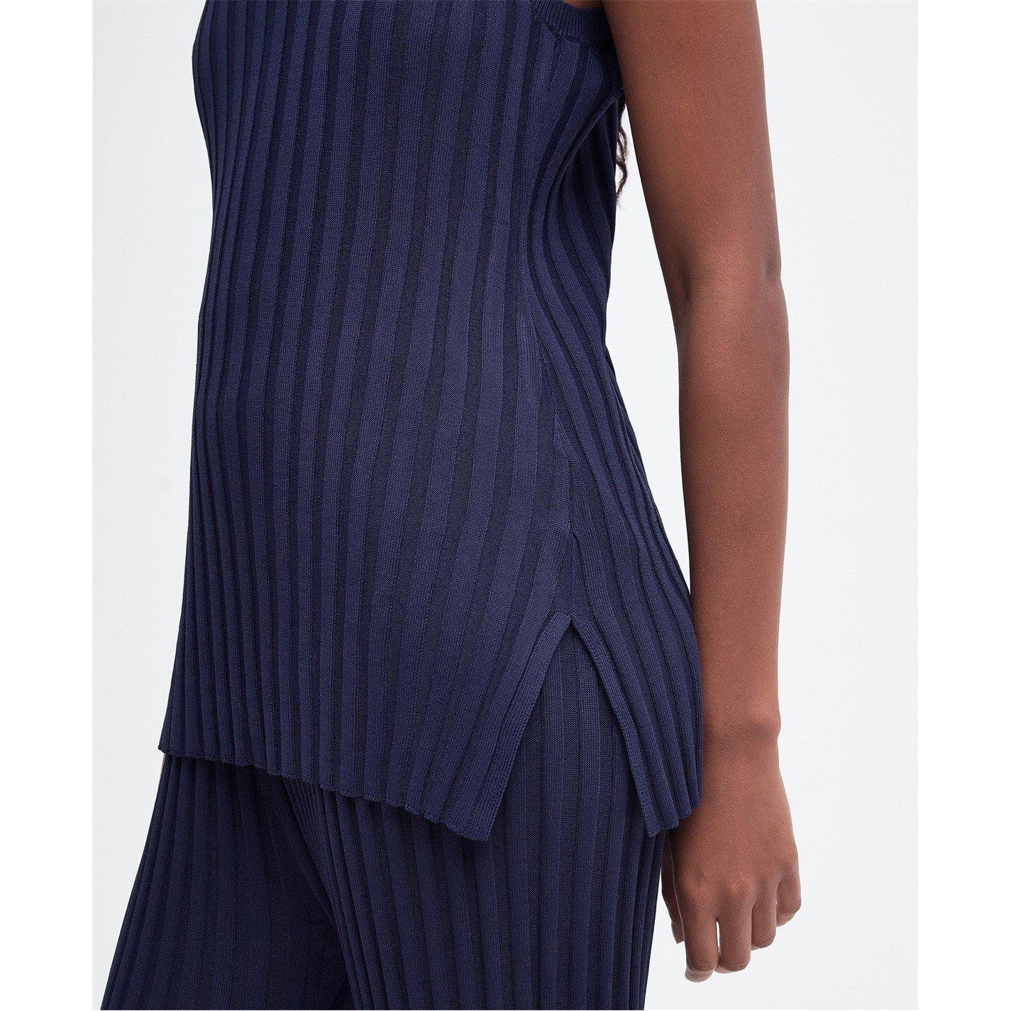 Navy - Barbour - Julia Sleeveless Knitted Top - 5