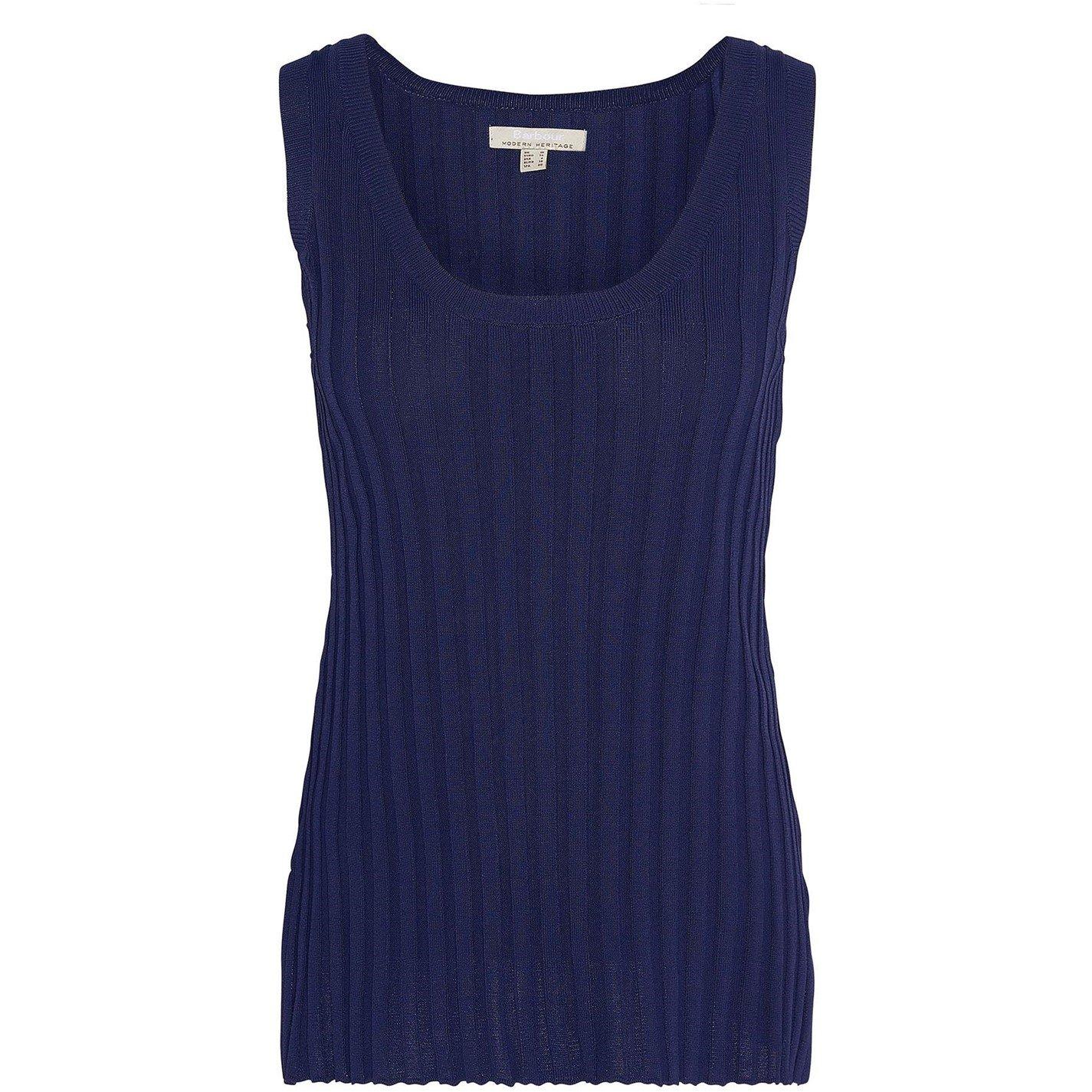Navy - Barbour - Julia Sleeveless Knitted Top - 7