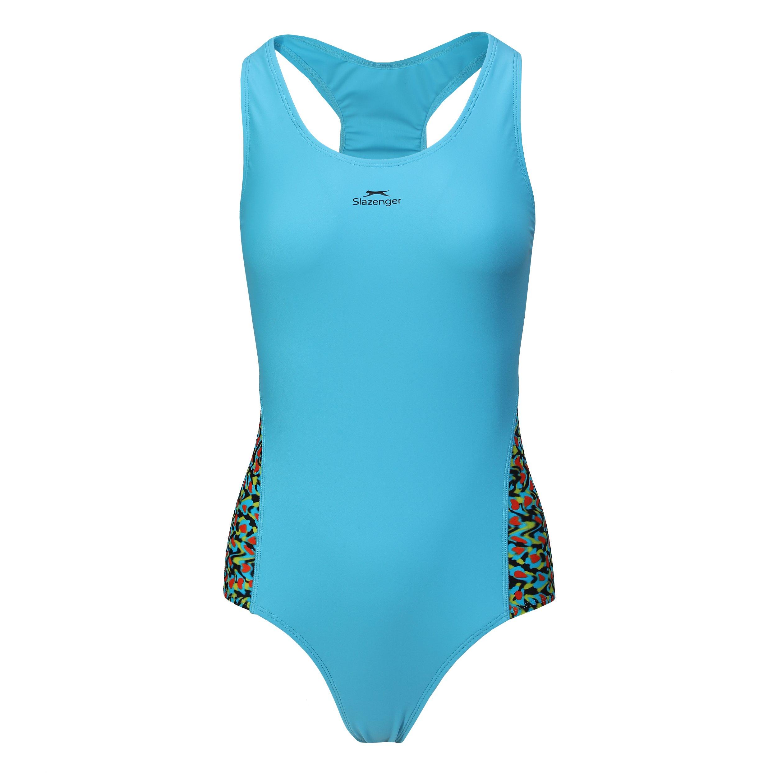 Blue/Black - Slazenger - Splice Racerback Swimsuit Womens - 1