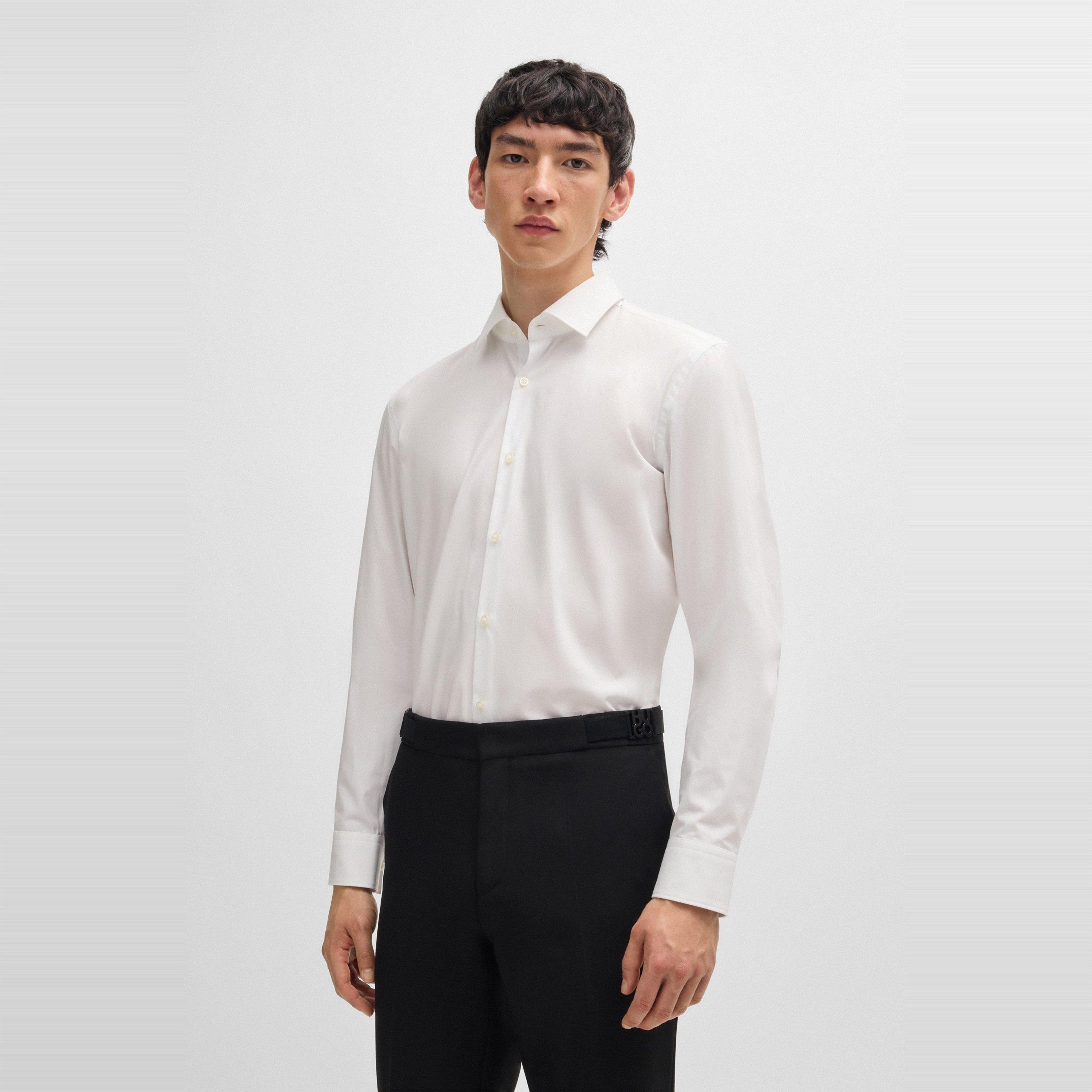 Open White - Hugo - Men's Long-Sleeve Plain Shirt - 1