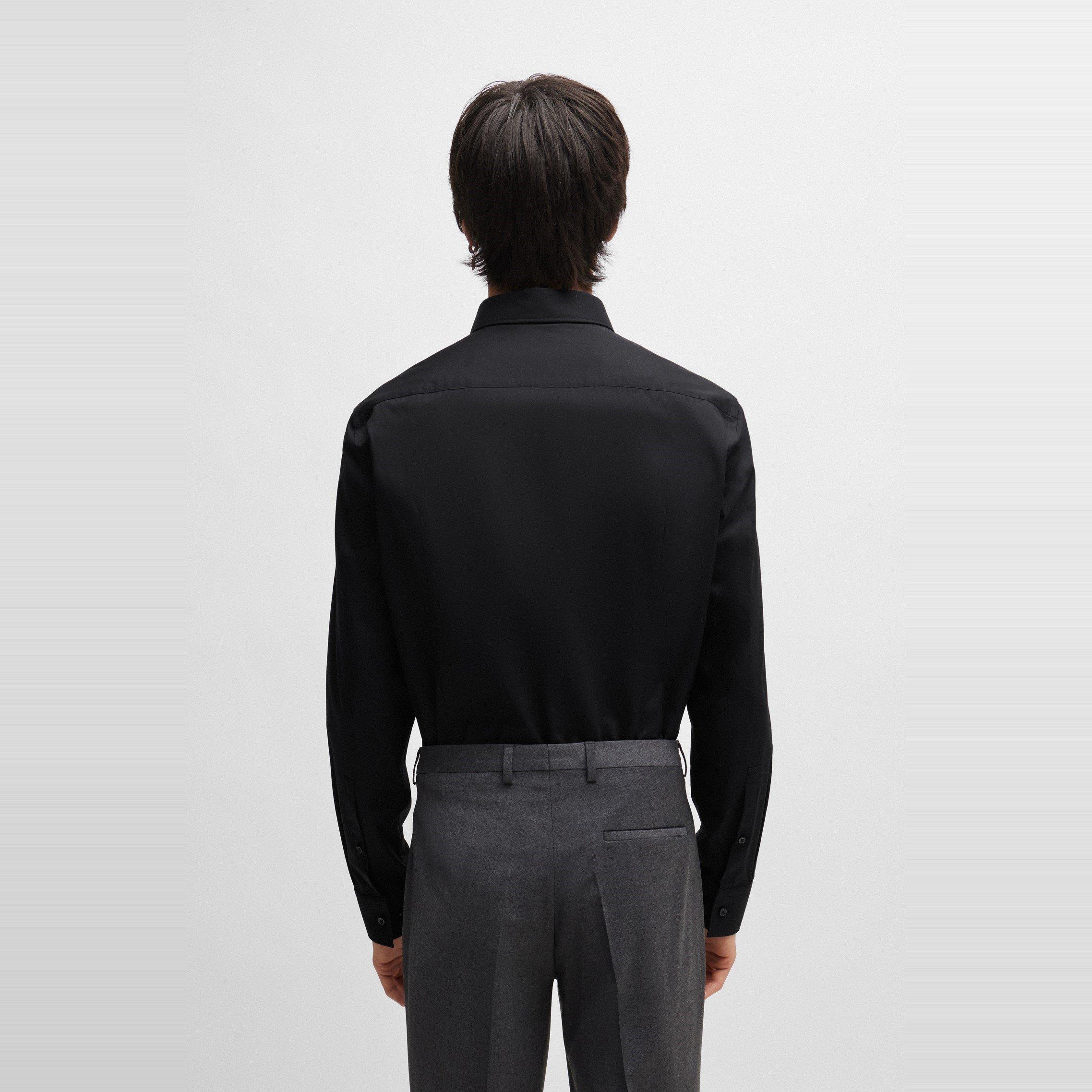 Black - Hugo - Men's Long-Sleeve Plain Shirt - 2